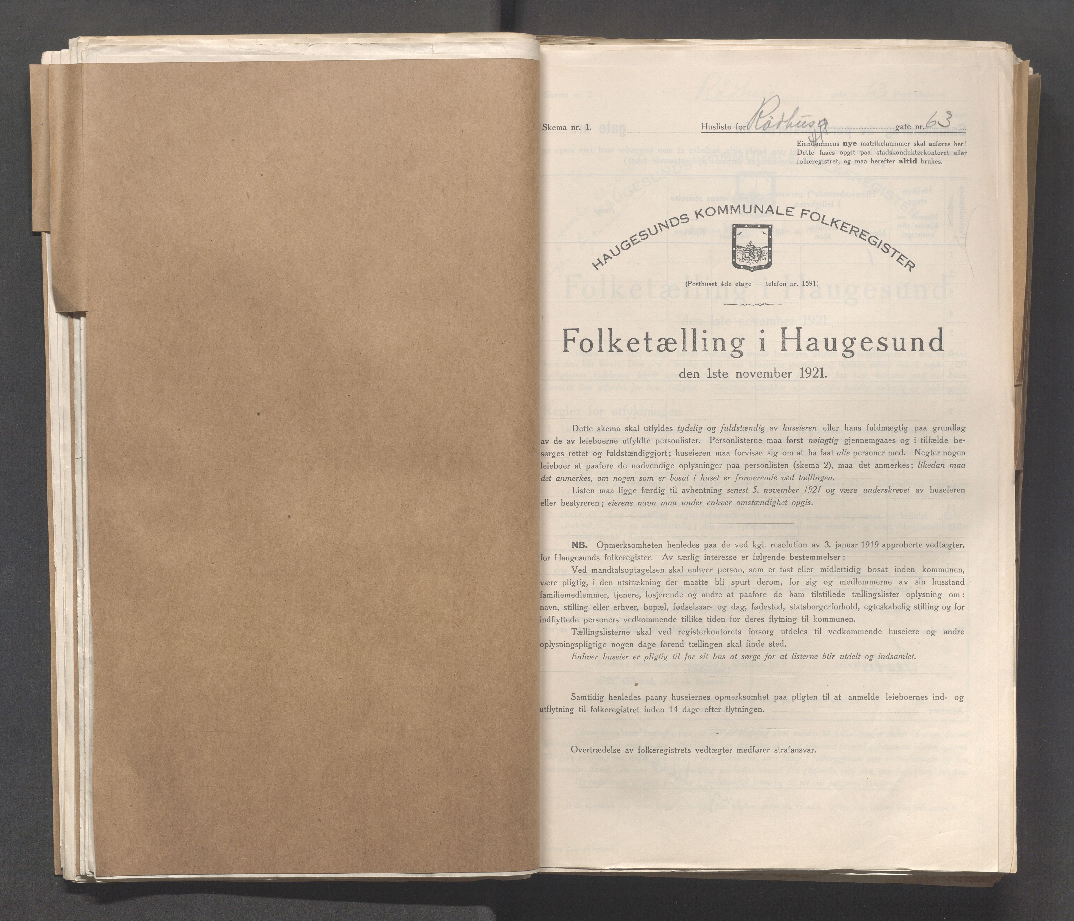IKAR, Kommunal folketelling 1.11.1921 for Haugesund, 1921, s. 3238