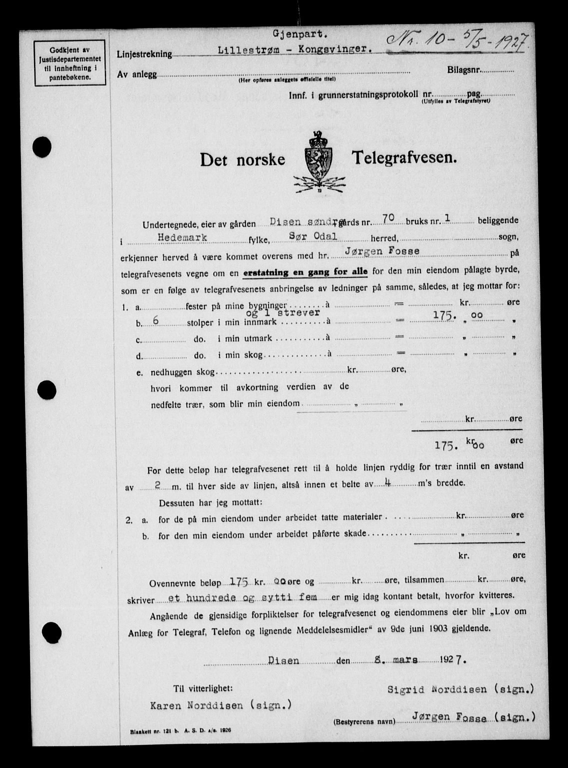 Vinger og Odal sorenskriveri, SAH/TING-022/H/Hb/Hbb/L0022: Pantebok nr. I, 1926-1927, Tingl.dato: 05.05.1927