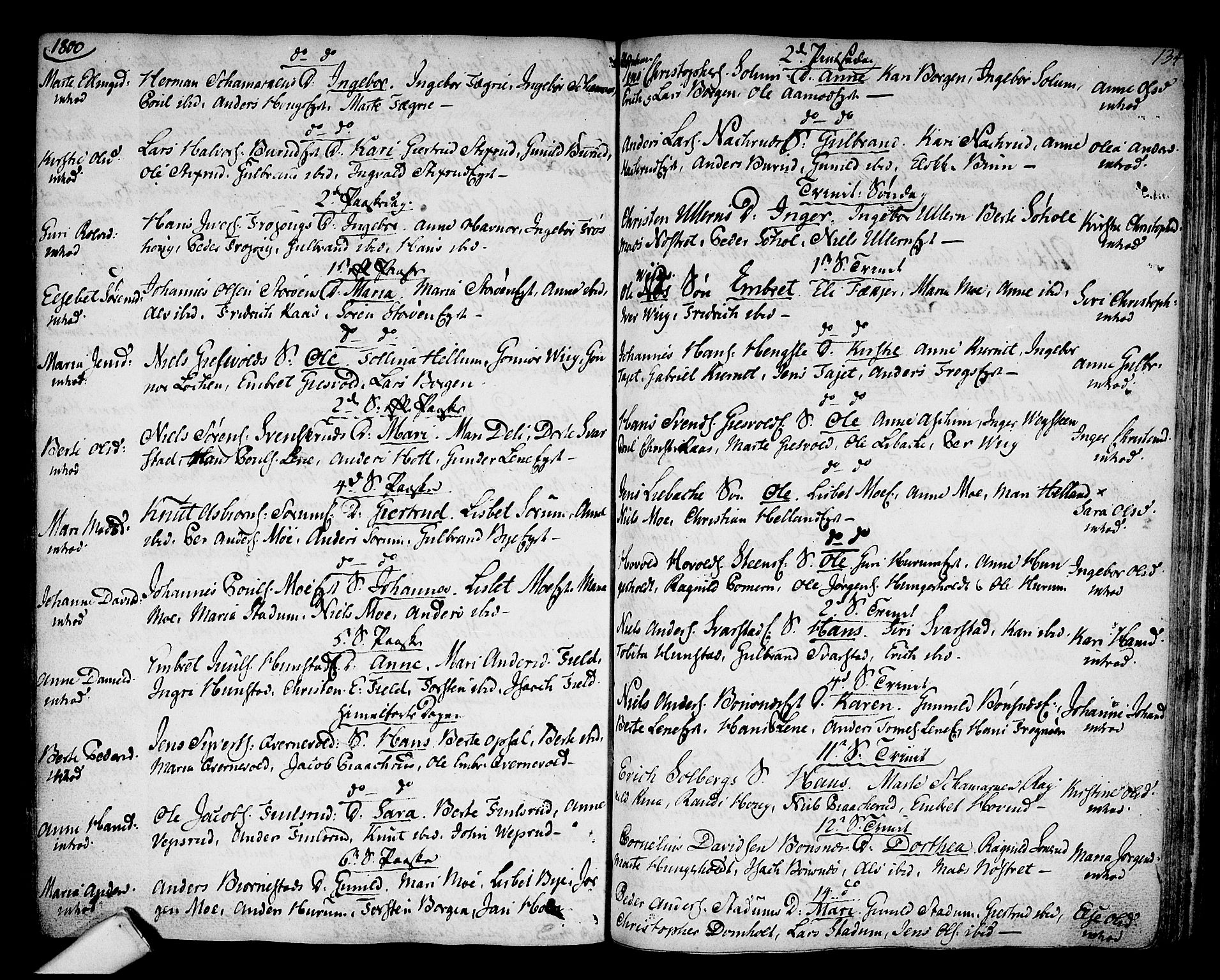 Hole kirkebøker, SAKO/A-228/F/Fa/L0002: Ministerialbok nr. I 2, 1766-1814, s. 134