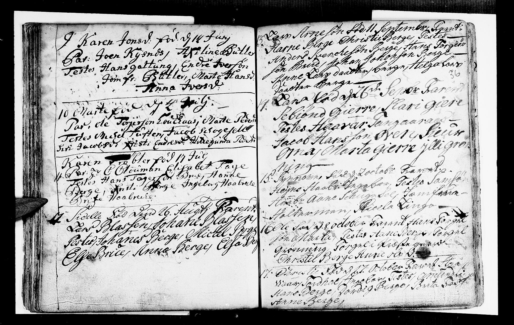 Strandebarm sokneprestembete, SAB/A-78401/H/Haa: Ministerialbok nr. A 2 /1, 1727-1750, s. 36