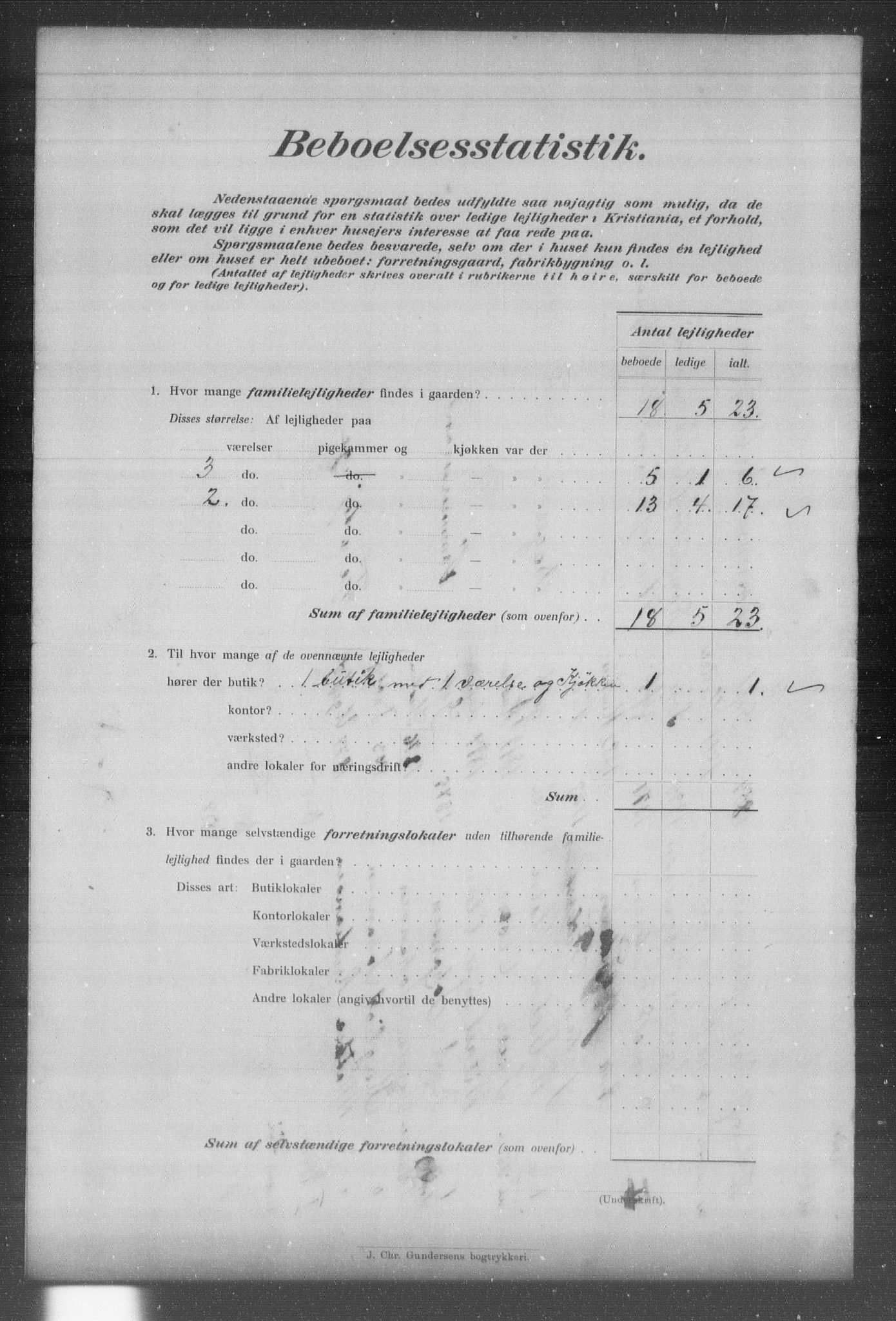 OBA, Kommunal folketelling 31.12.1903 for Kristiania kjøpstad, 1903, s. 13649