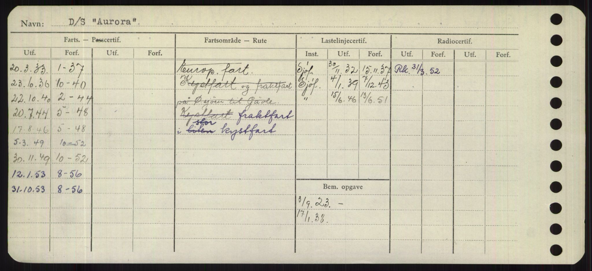 Sjøfartsdirektoratet med forløpere, Skipsmålingen, RA/S-1627/H/Hd/L0002: Fartøy, Apa-Axe, s. 458