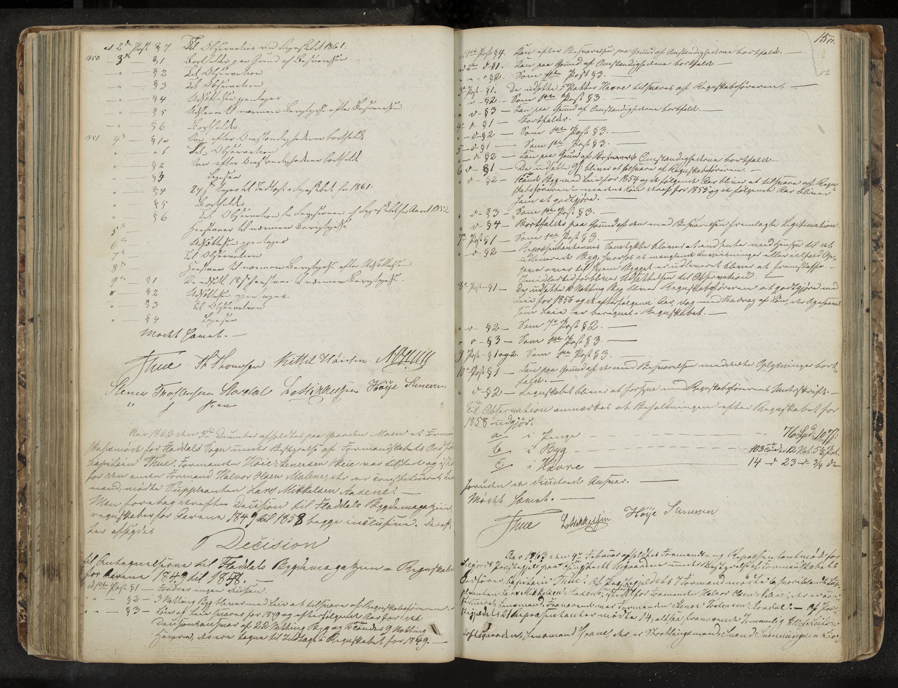 Seljord formannskap og sentraladministrasjon, IKAK/0828021/A/Aa/L0001: Møtebok med register, 1838-1879, s. 150