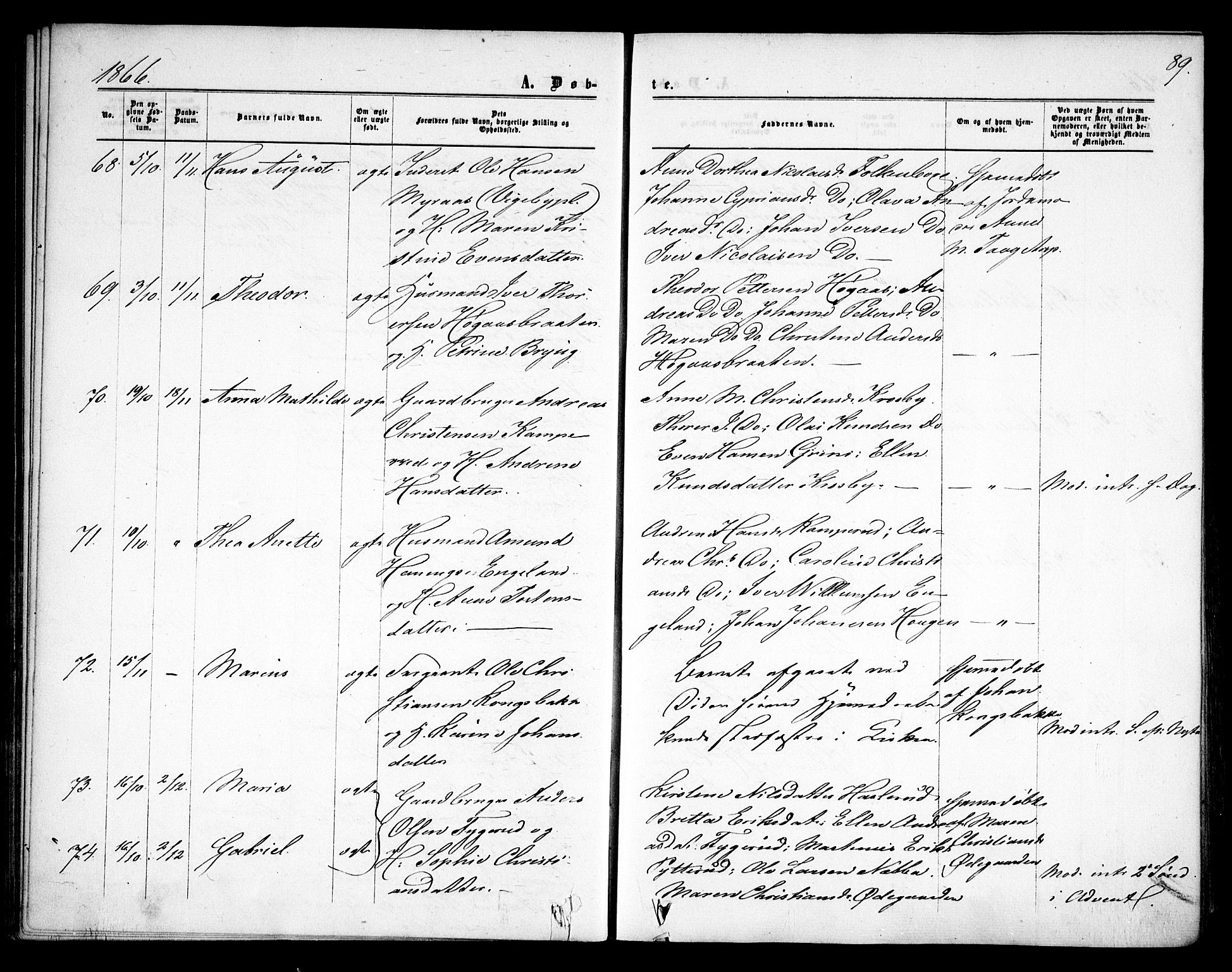 Rødenes prestekontor Kirkebøker, AV/SAO-A-2005/F/Fa/L0007: Ministerialbok nr. I 7, 1860-1869, s. 89