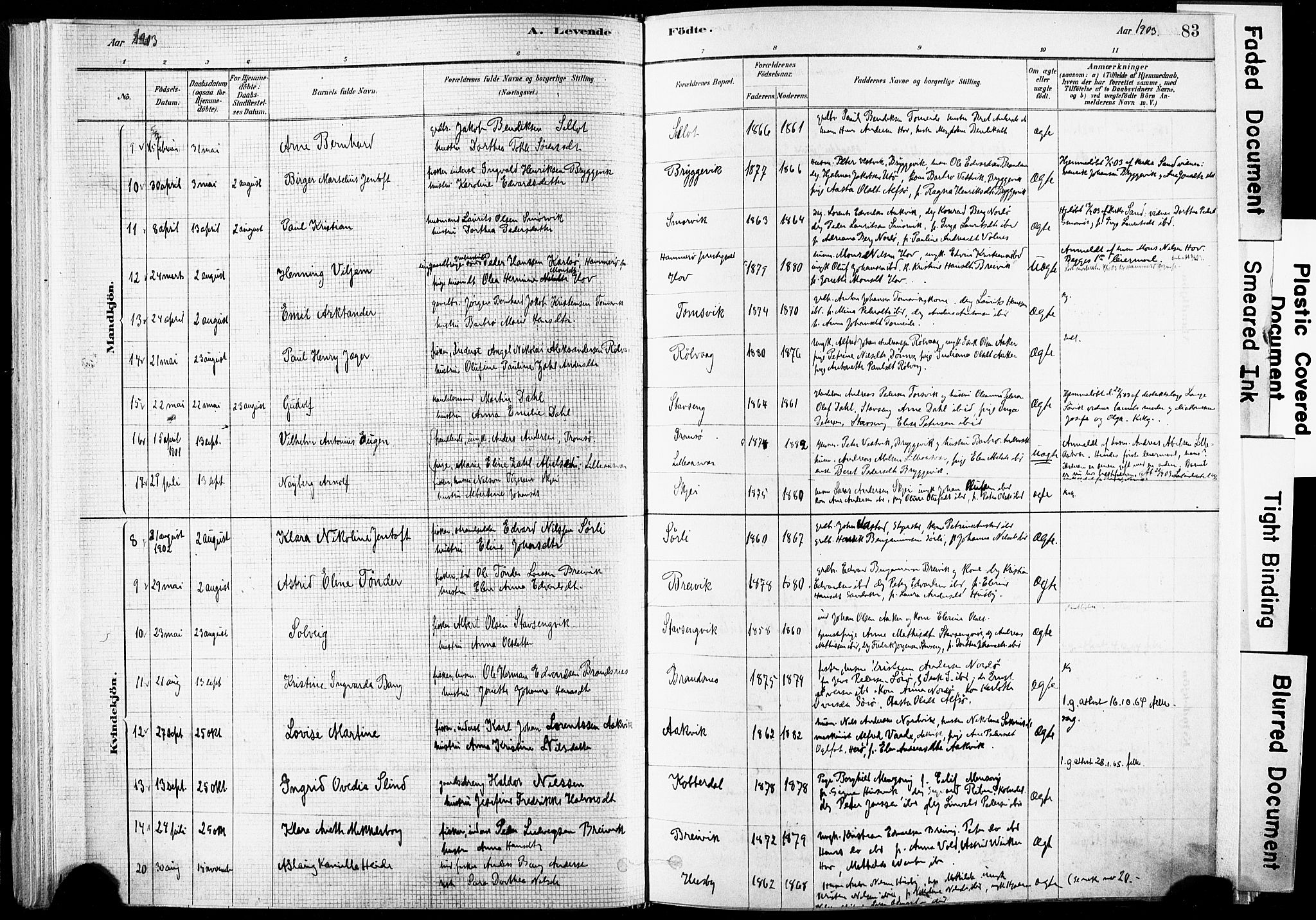 Ministerialprotokoller, klokkerbøker og fødselsregistre - Nordland, AV/SAT-A-1459/835/L0525: Ministerialbok nr. 835A03I, 1881-1910, s. 83