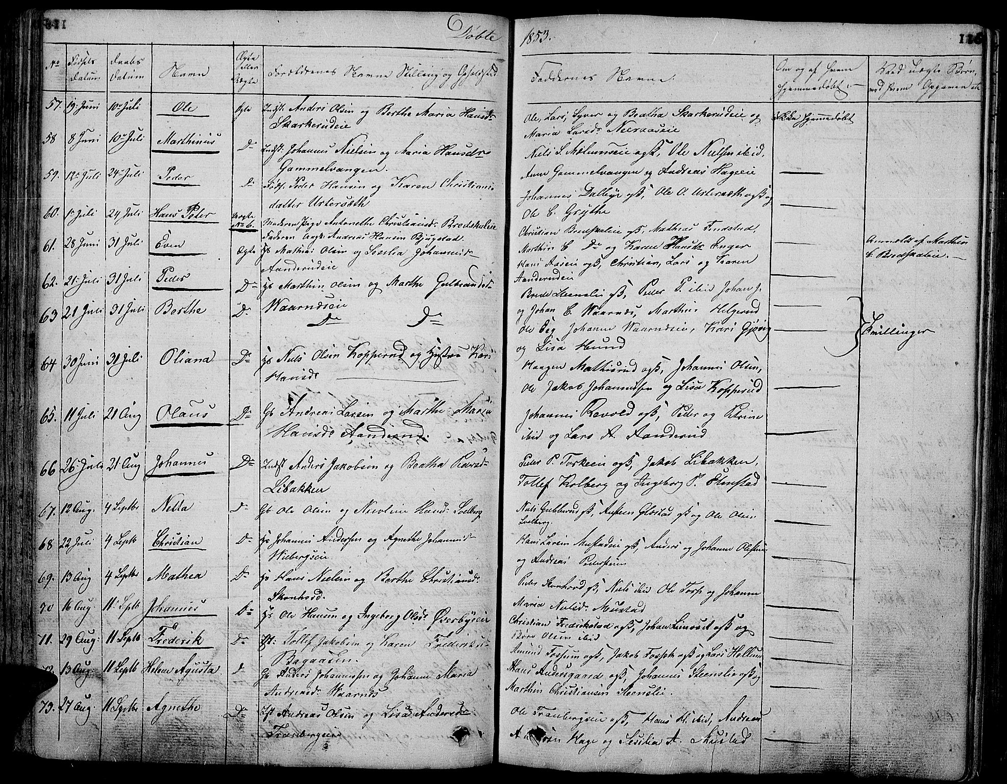 Vardal prestekontor, AV/SAH-PREST-100/H/Ha/Hab/L0004: Klokkerbok nr. 4, 1831-1853, s. 116