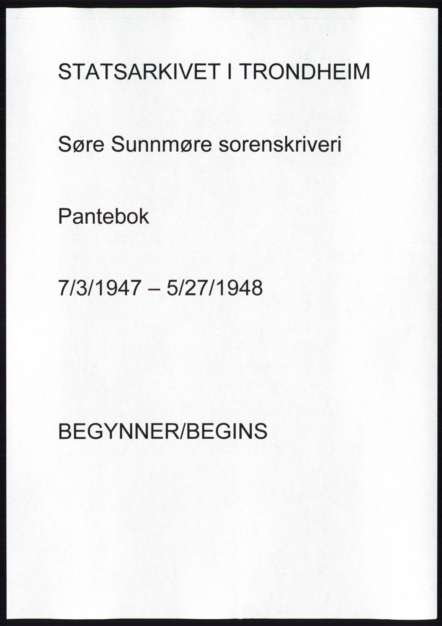Søre Sunnmøre sorenskriveri, AV/SAT-A-4122/1/2/2C/L0115: Pantebok nr. 3B, 1947-1948