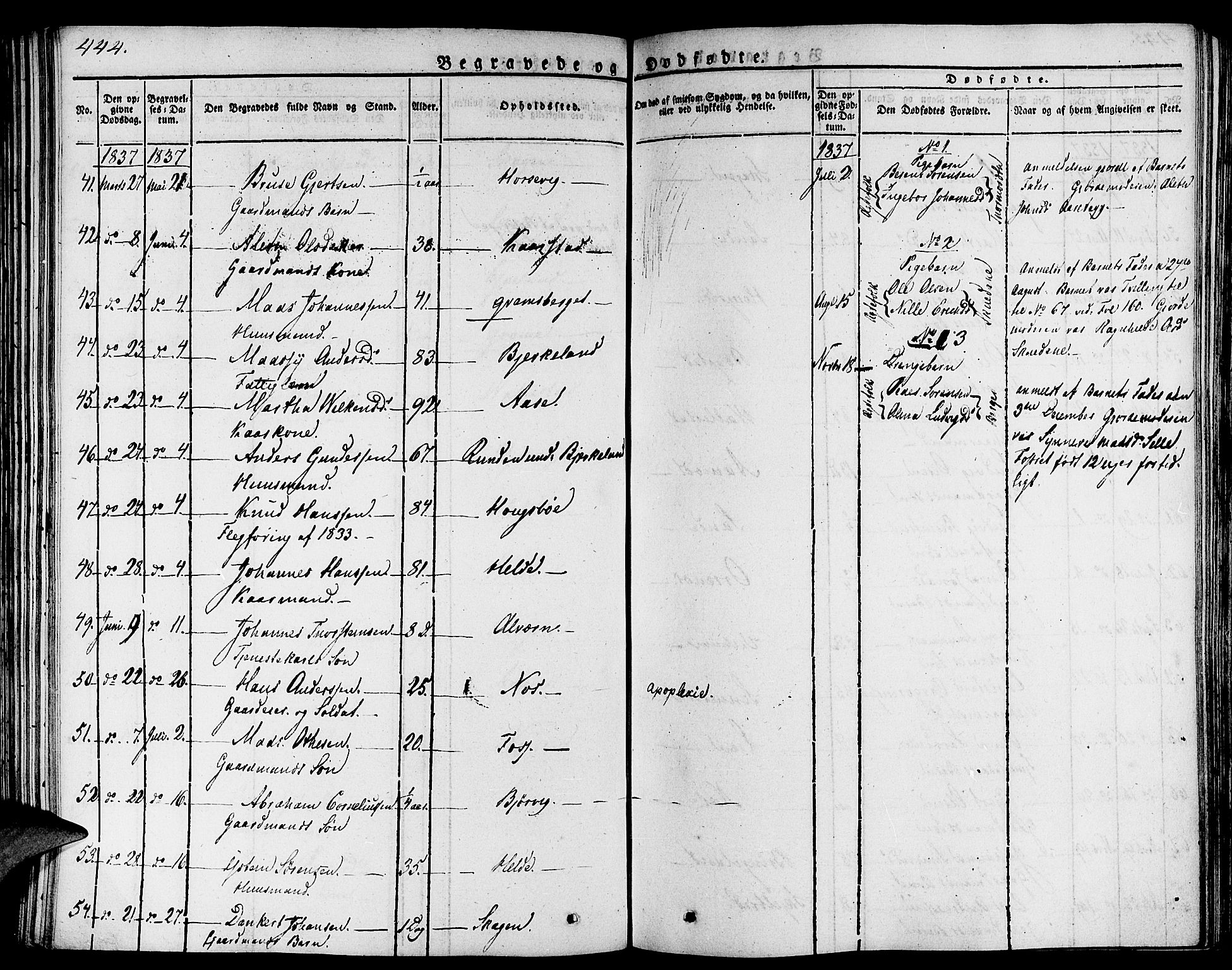 Gaular sokneprestembete, AV/SAB-A-80001/H/Haa: Ministerialbok nr. A 3, 1821-1840, s. 444
