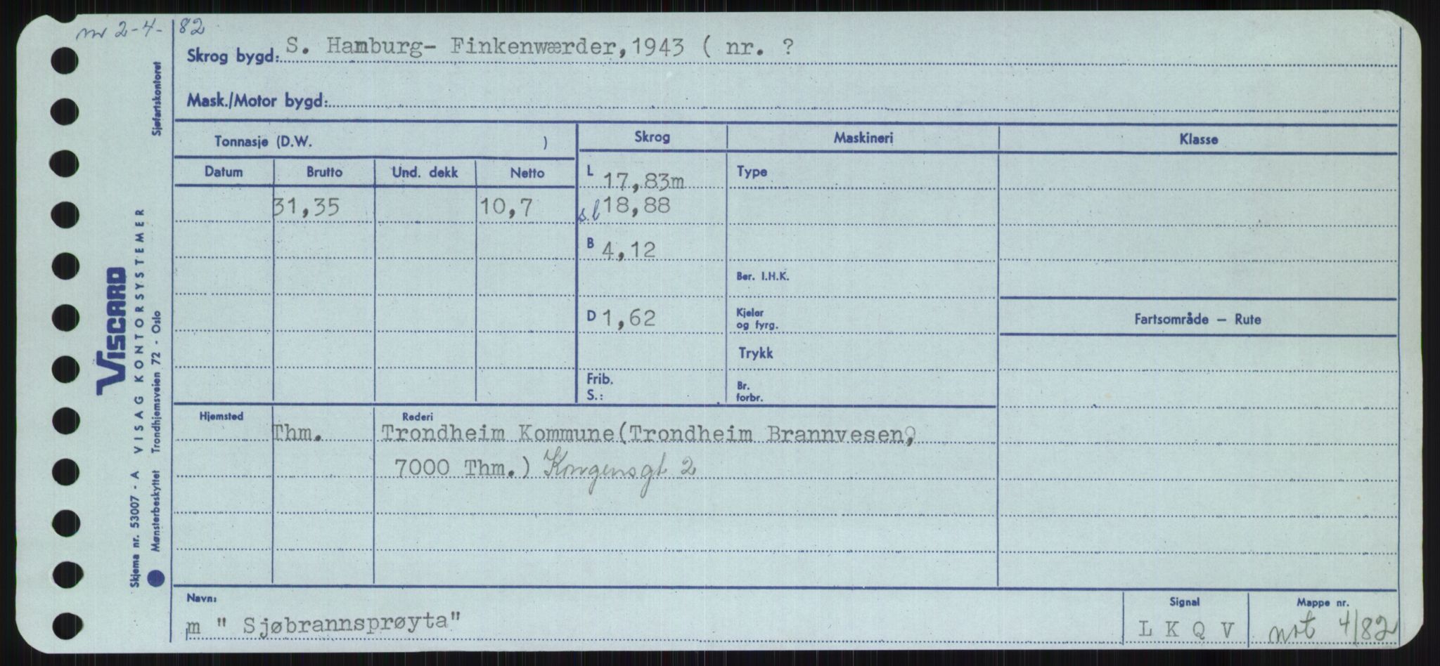 Sjøfartsdirektoratet med forløpere, Skipsmålingen, RA/S-1627/H/Ha/L0005/0001: Fartøy, S-Sven / Fartøy, S-Skji, s. 505