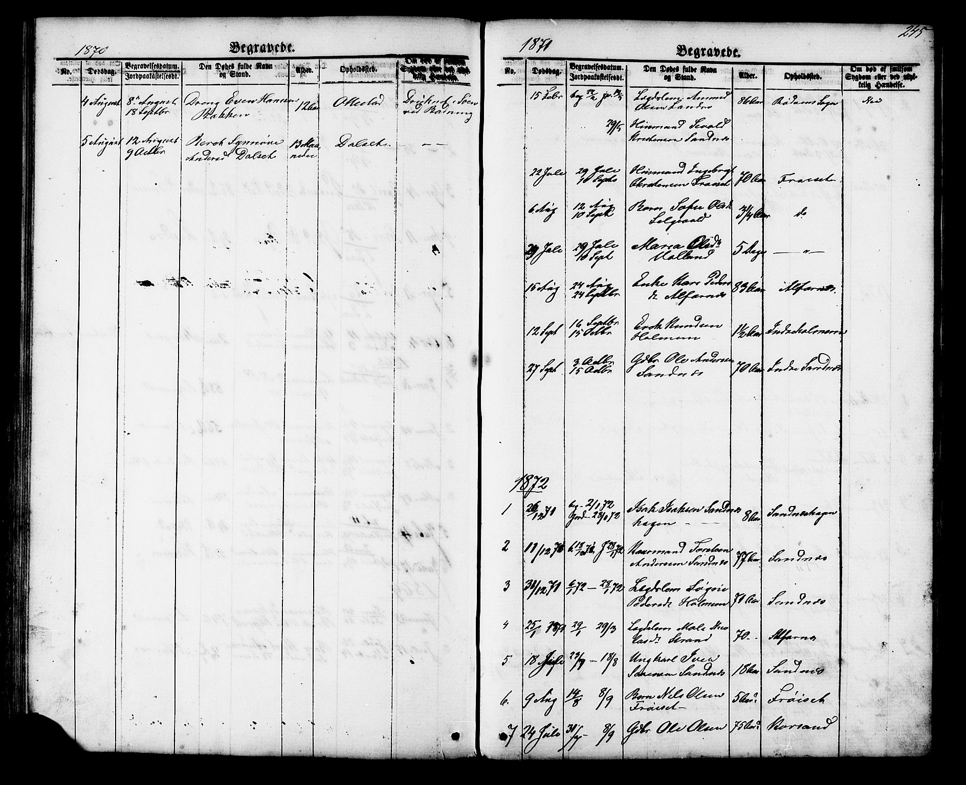 Ministerialprotokoller, klokkerbøker og fødselsregistre - Møre og Romsdal, SAT/A-1454/548/L0614: Klokkerbok nr. 548C02, 1867-1917, s. 245