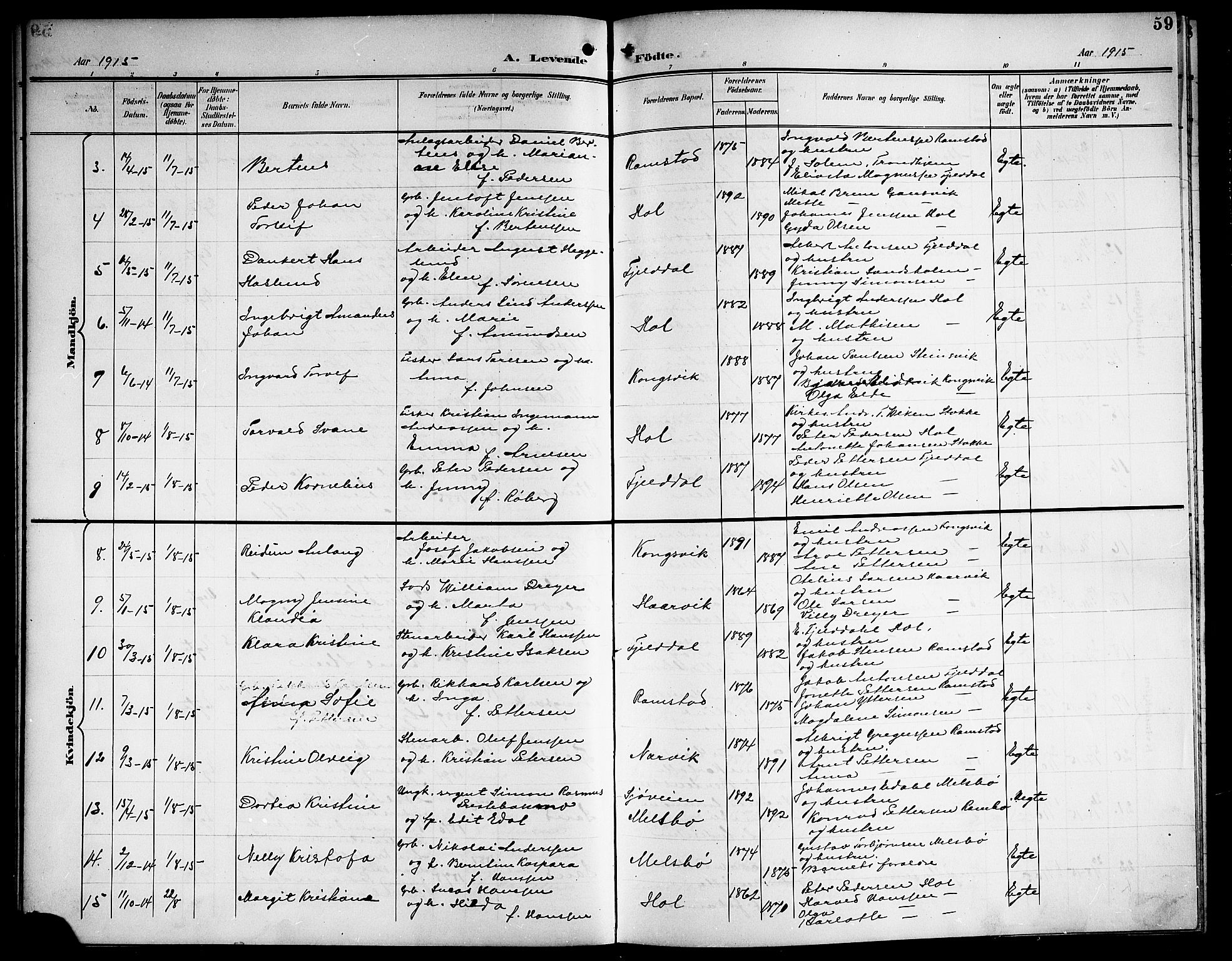 Ministerialprotokoller, klokkerbøker og fødselsregistre - Nordland, AV/SAT-A-1459/865/L0932: Klokkerbok nr. 865C04, 1901-1917, s. 59