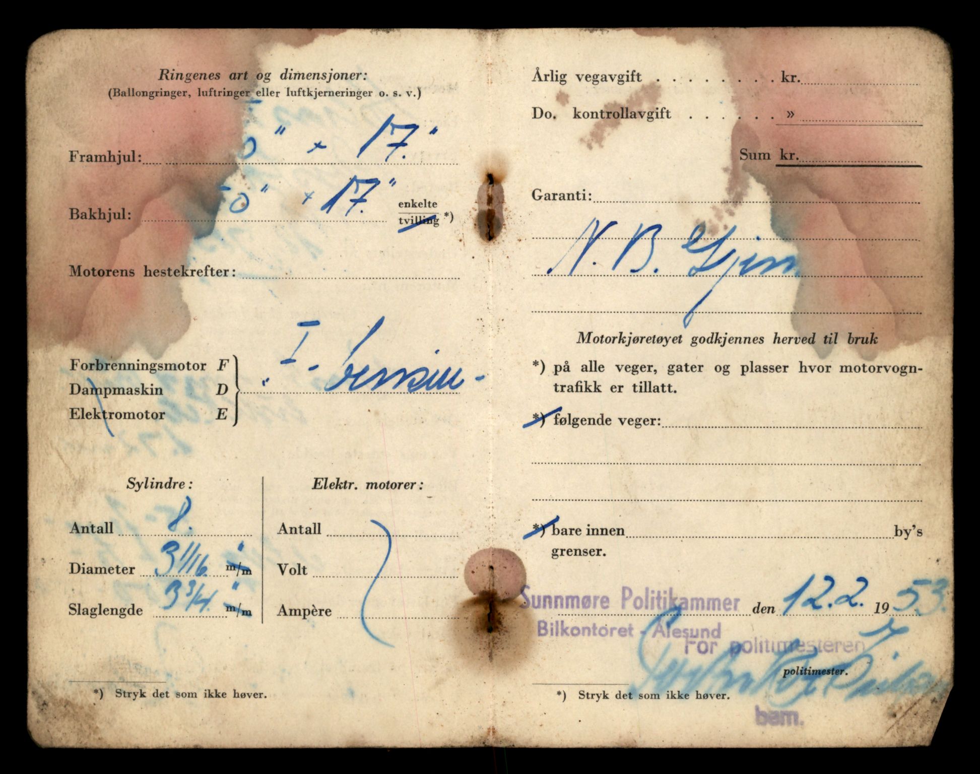 Møre og Romsdal vegkontor - Ålesund trafikkstasjon, AV/SAT-A-4099/F/Fe/L0042: Registreringskort for kjøretøy T 13906 - T 14079, 1927-1998, s. 2880