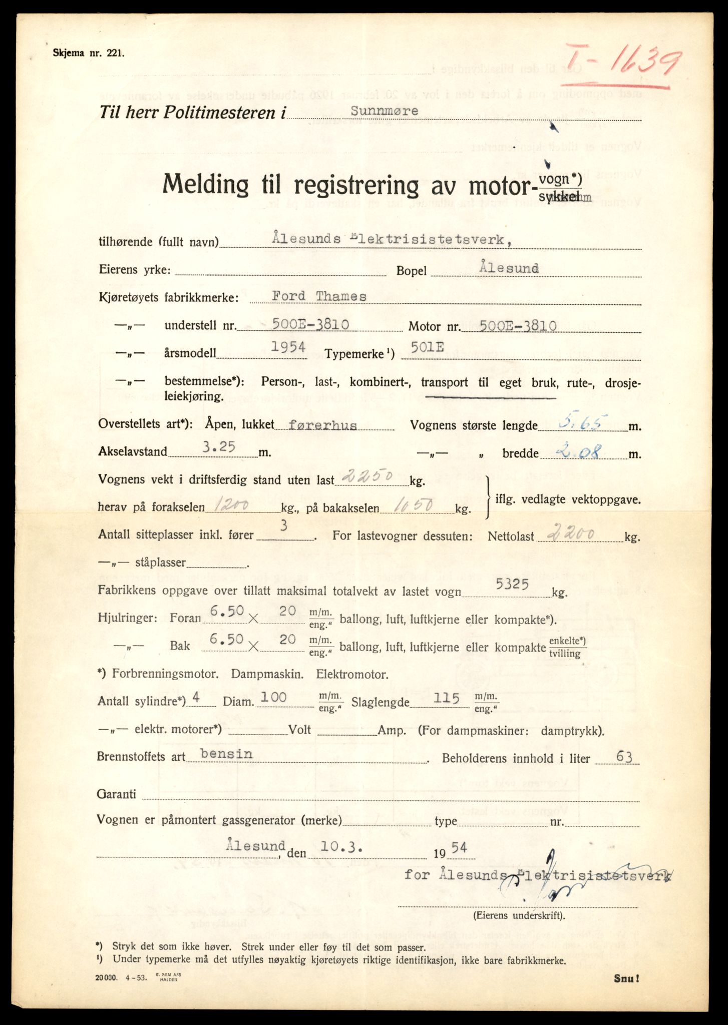 Møre og Romsdal vegkontor - Ålesund trafikkstasjon, AV/SAT-A-4099/F/Fe/L0014: Registreringskort for kjøretøy T 1565 - T 1698, 1927-1998, s. 1680