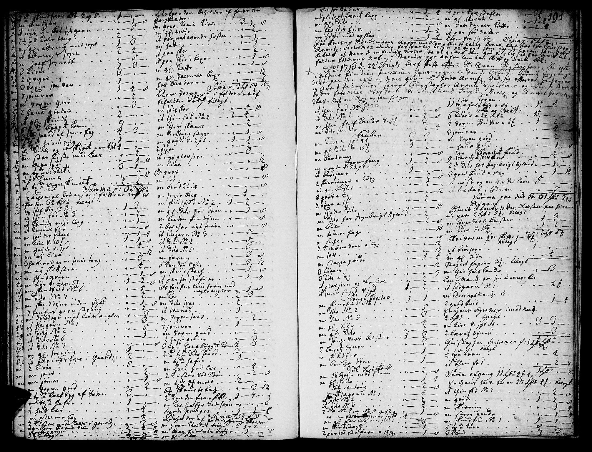 Helgeland sorenskriveri, AV/SAT-A-0004/3/3A/L0002: Skifteprotokoll 3A, 1709-1713, s. 190b-191a