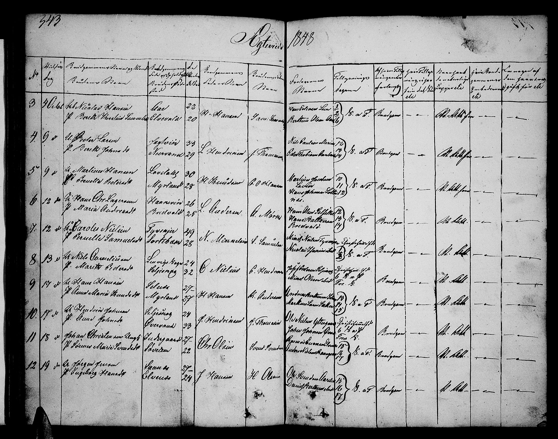 Ibestad sokneprestembete, AV/SATØ-S-0077/H/Ha/Hab/L0003klokker: Klokkerbok nr. 3, 1833-1852, s. 343