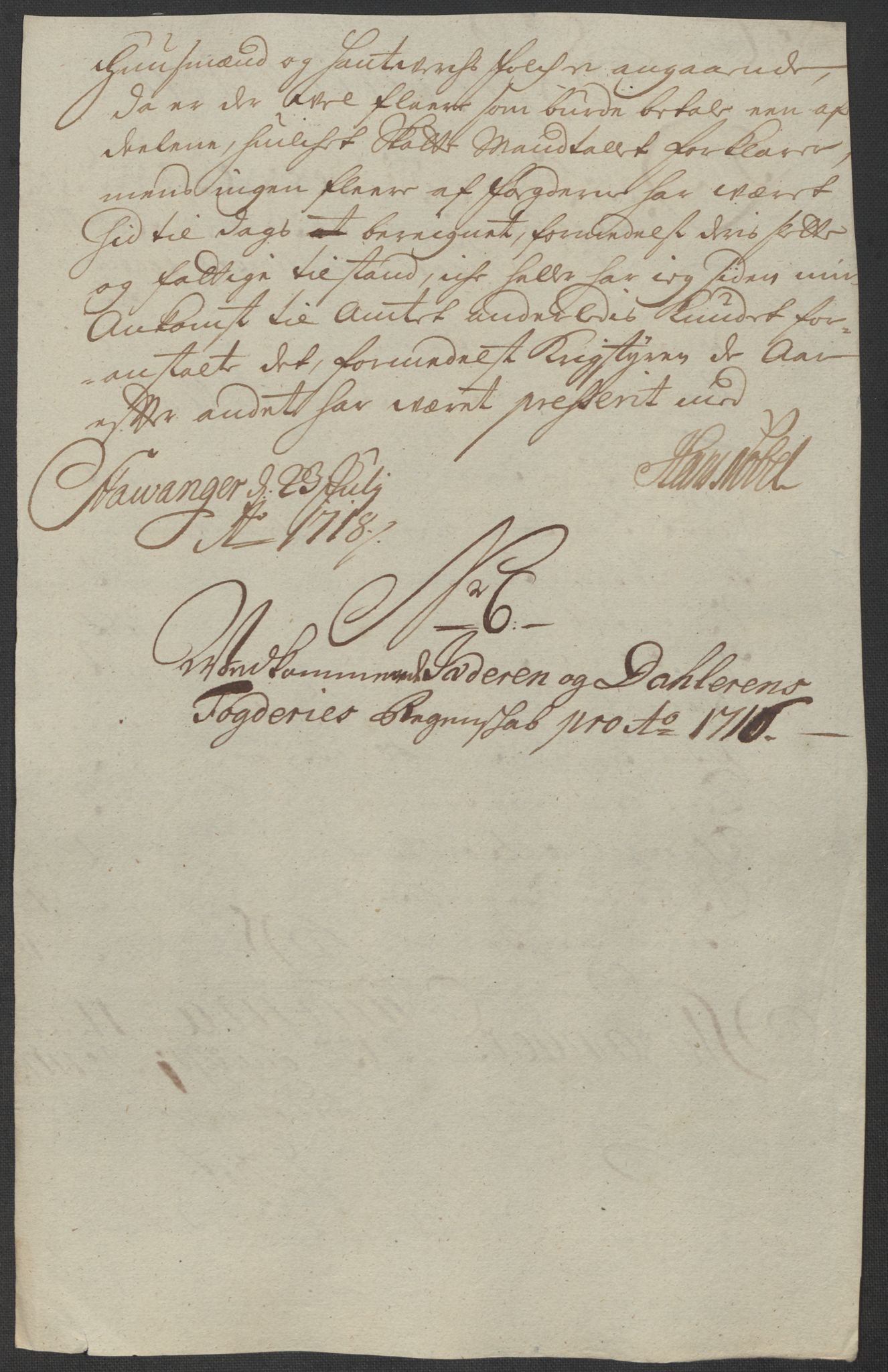 Rentekammeret inntil 1814, Reviderte regnskaper, Fogderegnskap, AV/RA-EA-4092/R46/L2740: Fogderegnskap Jæren og Dalane, 1715-1716, s. 322