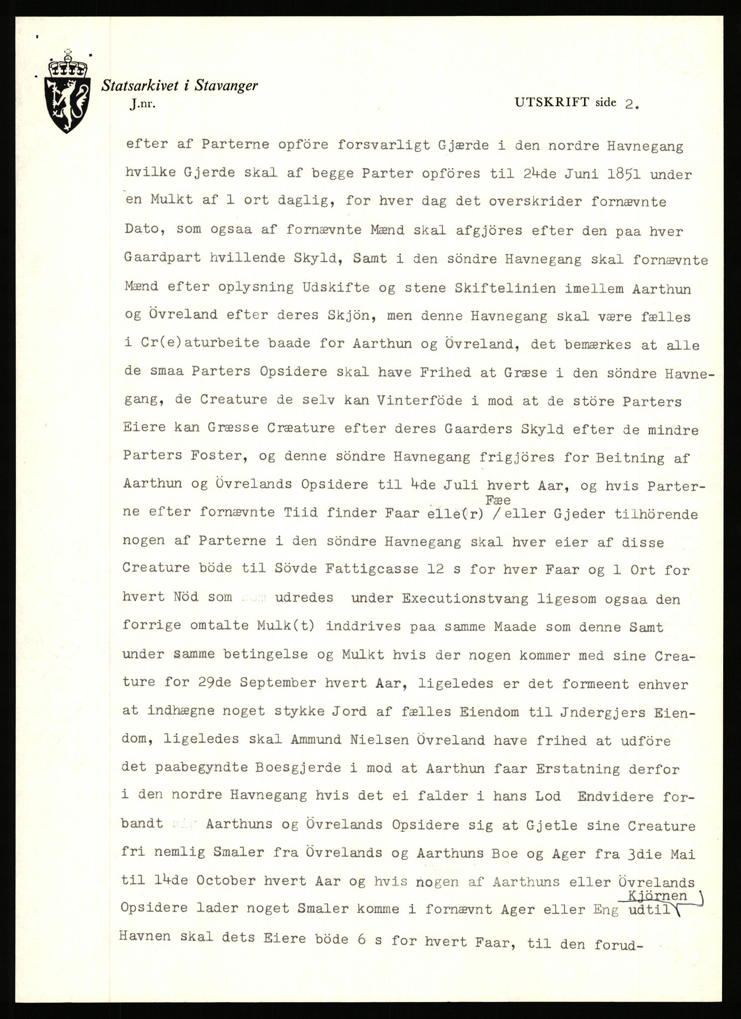 Statsarkivet i Stavanger, AV/SAST-A-101971/03/Y/Yj/L0099: Avskrifter sortert etter gårdsnavn: Østerhus - Åkre, 1750-1930, s. 245