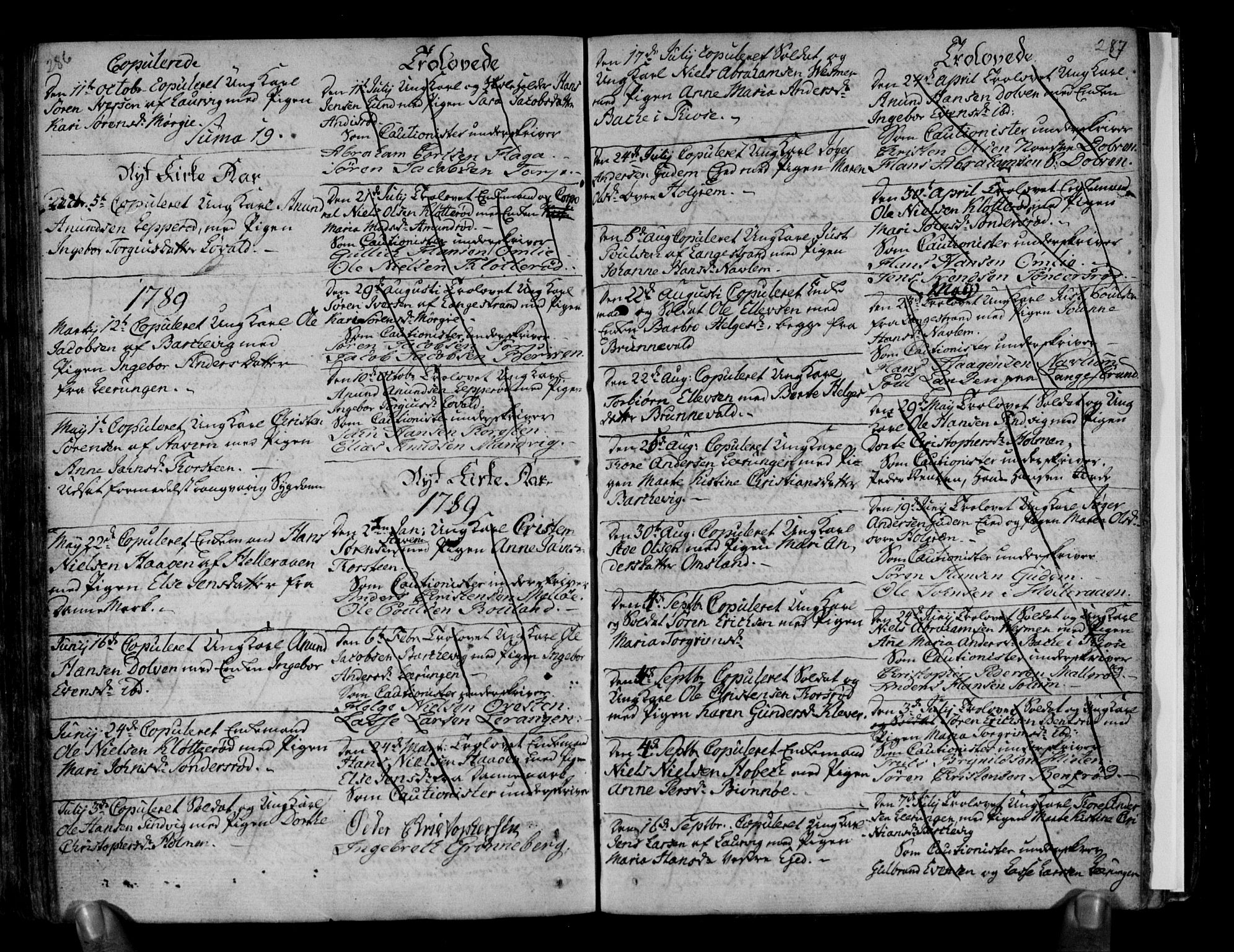 Brunlanes kirkebøker, SAKO/A-342/F/Fa/L0001: Ministerialbok nr. I 1, 1766-1801, s. 286-287