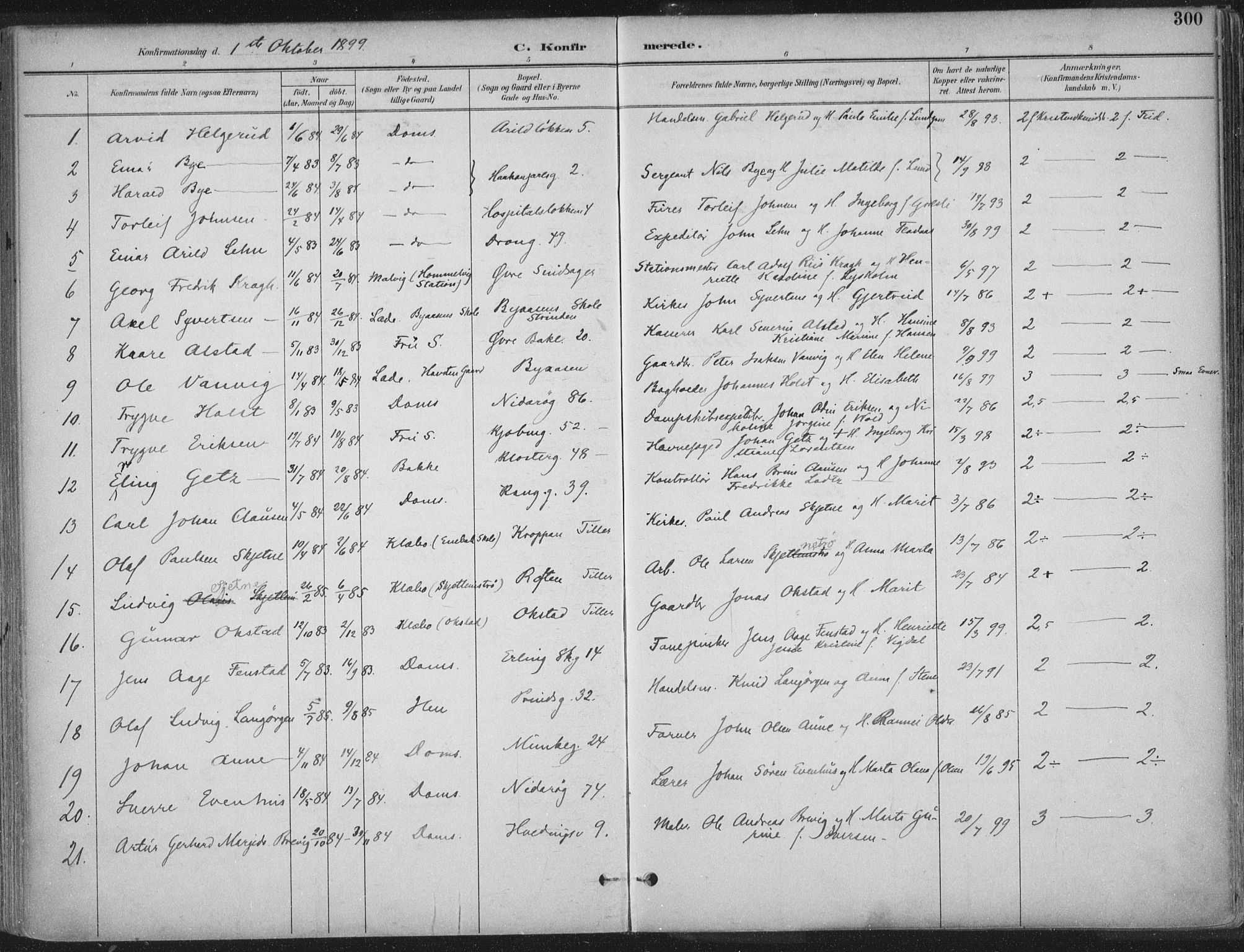 Ministerialprotokoller, klokkerbøker og fødselsregistre - Sør-Trøndelag, SAT/A-1456/601/L0062: Ministerialbok nr. 601A30, 1891-1911, s. 300