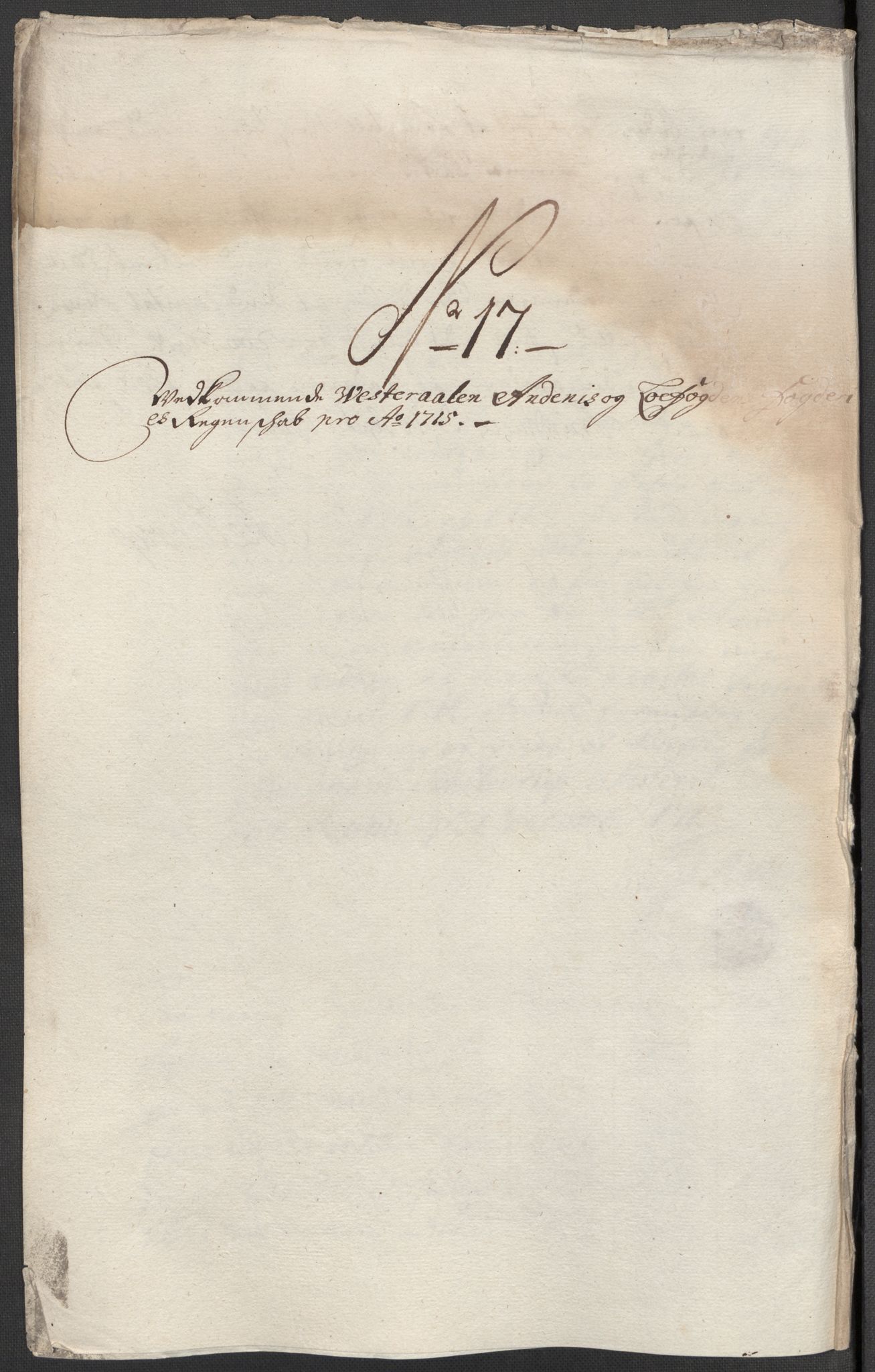 Rentekammeret inntil 1814, Reviderte regnskaper, Fogderegnskap, RA/EA-4092/R67/L4681: Fogderegnskap Vesterålen, Andenes og Lofoten, 1715, s. 114