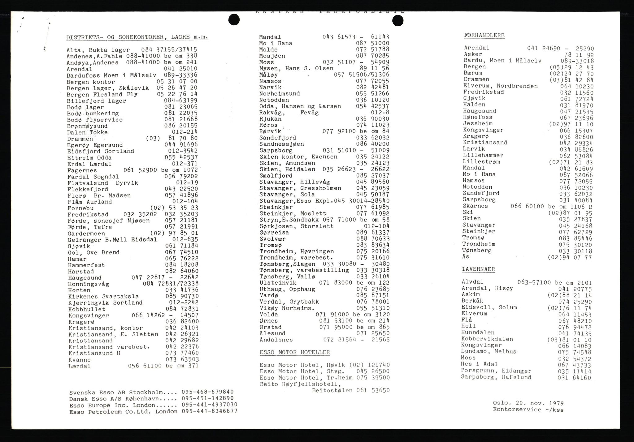 Pa 0982 - Esso Norge A/S, AV/SAST-A-100448/X/Xd/L0001: Esso Extra Nytt, 1977-1980