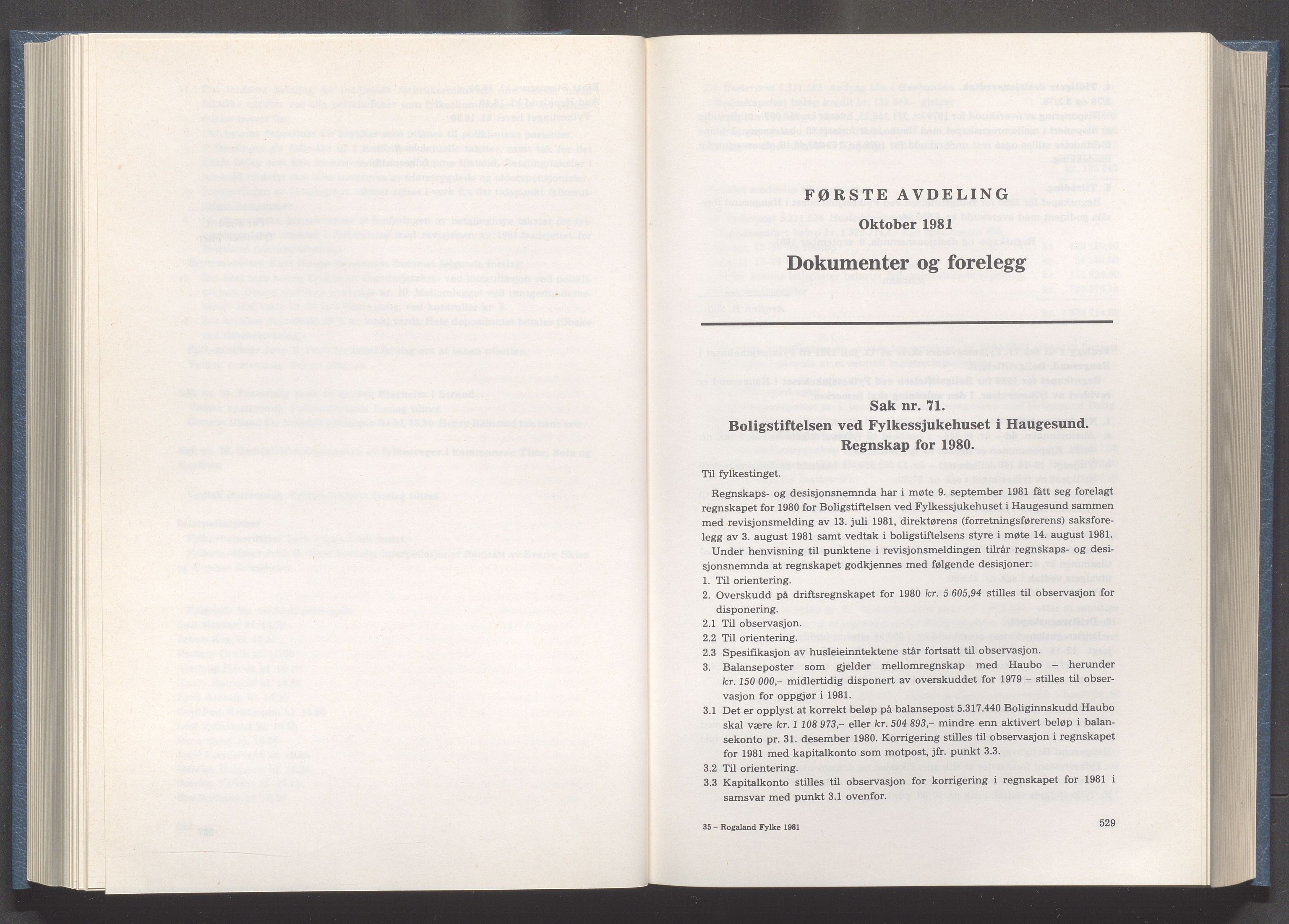 Rogaland fylkeskommune - Fylkesrådmannen , IKAR/A-900/A/Aa/Aaa/L0101: Møtebok , 1981, s. 528-529