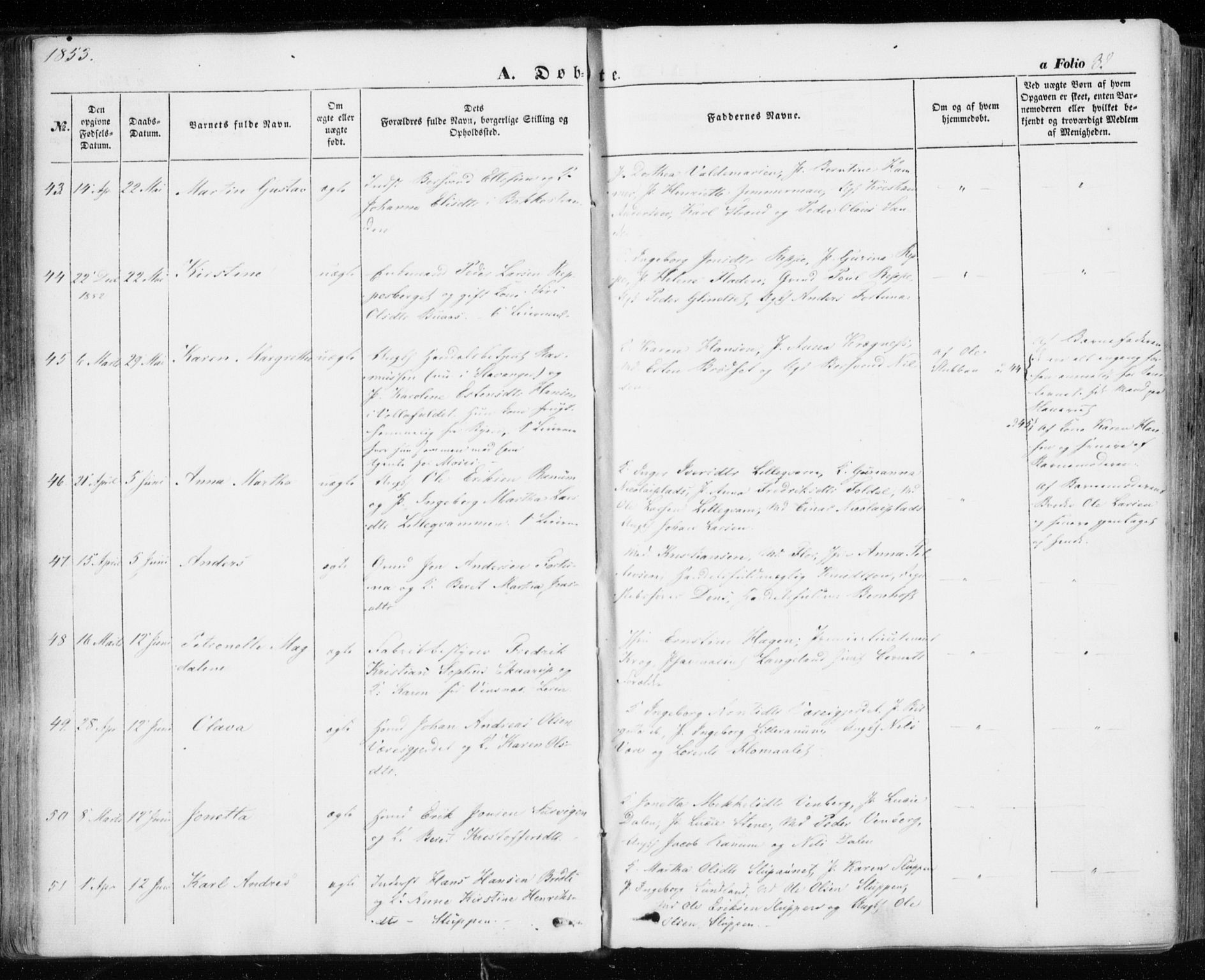 Ministerialprotokoller, klokkerbøker og fødselsregistre - Sør-Trøndelag, AV/SAT-A-1456/606/L0291: Ministerialbok nr. 606A06, 1848-1856, s. 82