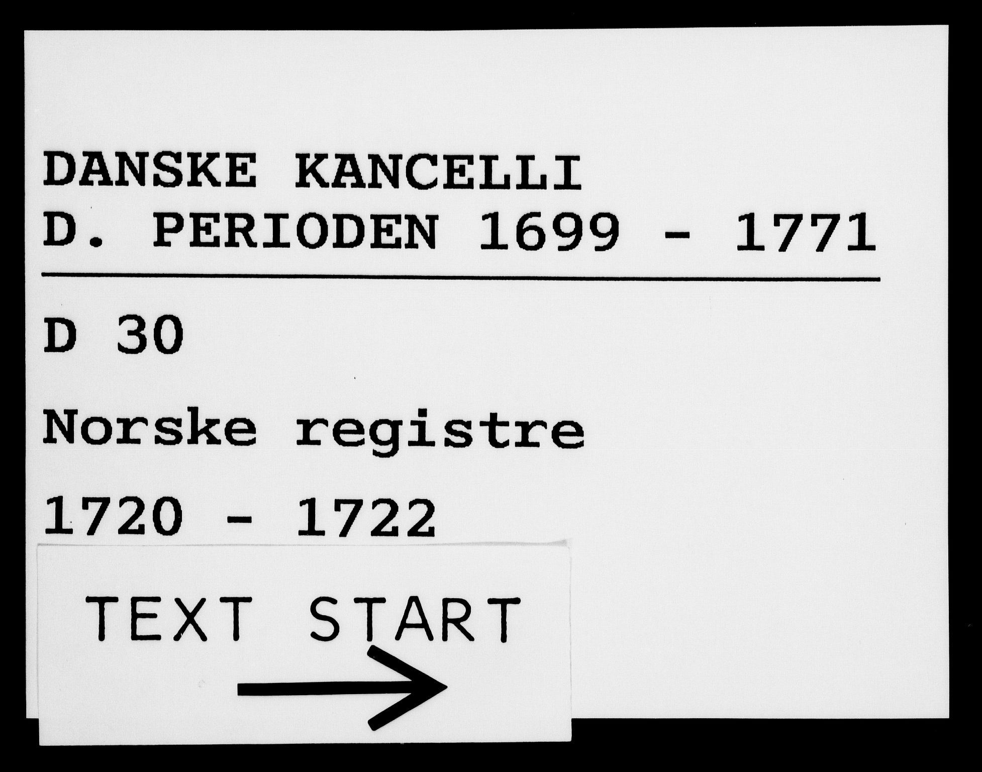 Danske Kanselli 1572-1799, AV/RA-EA-3023/F/Fc/Fca/Fcaa/L0023: Norske registre, 1720-1722