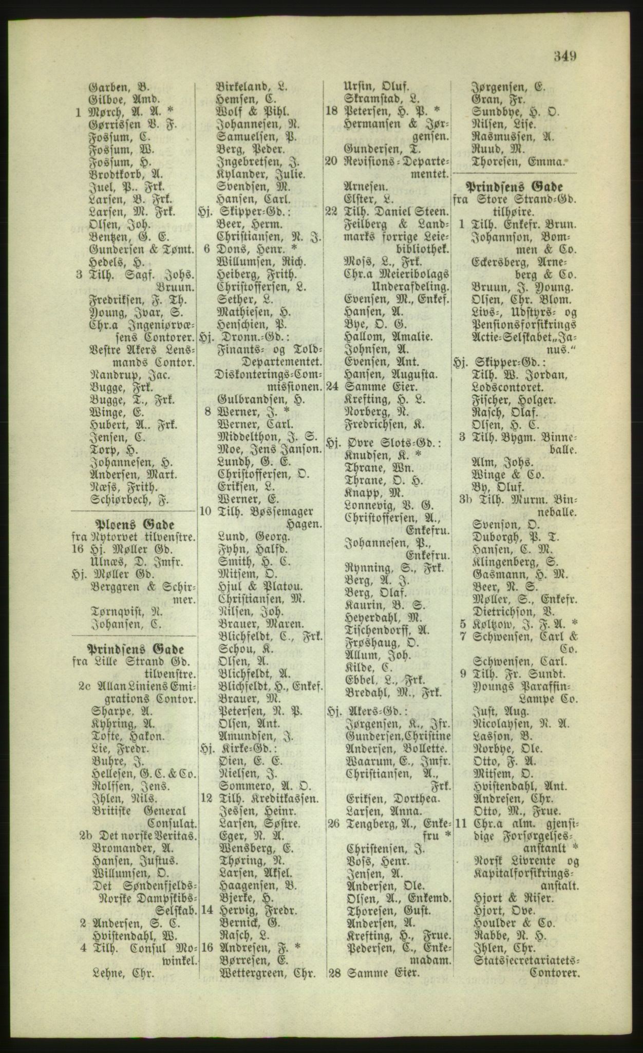 Kristiania/Oslo adressebok, PUBL/-, 1880, s. 349