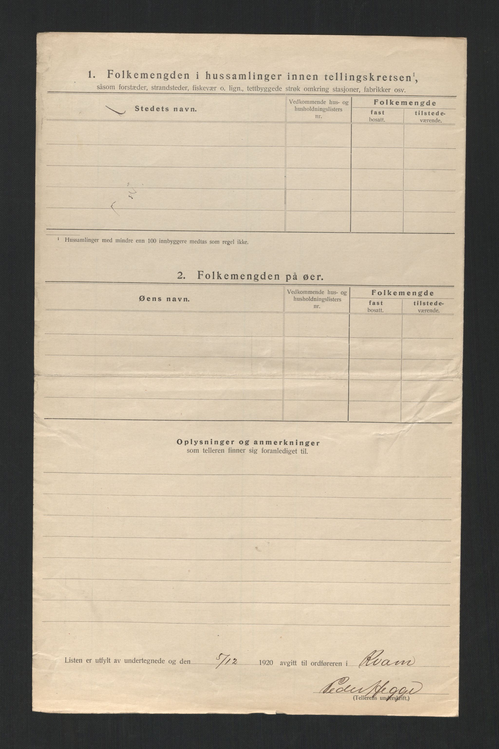 SAT, Folketelling 1920 for 1735 Kvam herred, 1920, s. 42