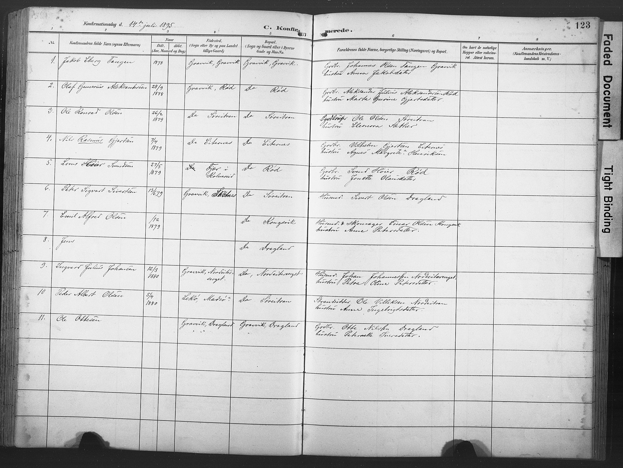 Ministerialprotokoller, klokkerbøker og fødselsregistre - Nord-Trøndelag, SAT/A-1458/789/L0706: Klokkerbok nr. 789C01, 1888-1931, s. 123