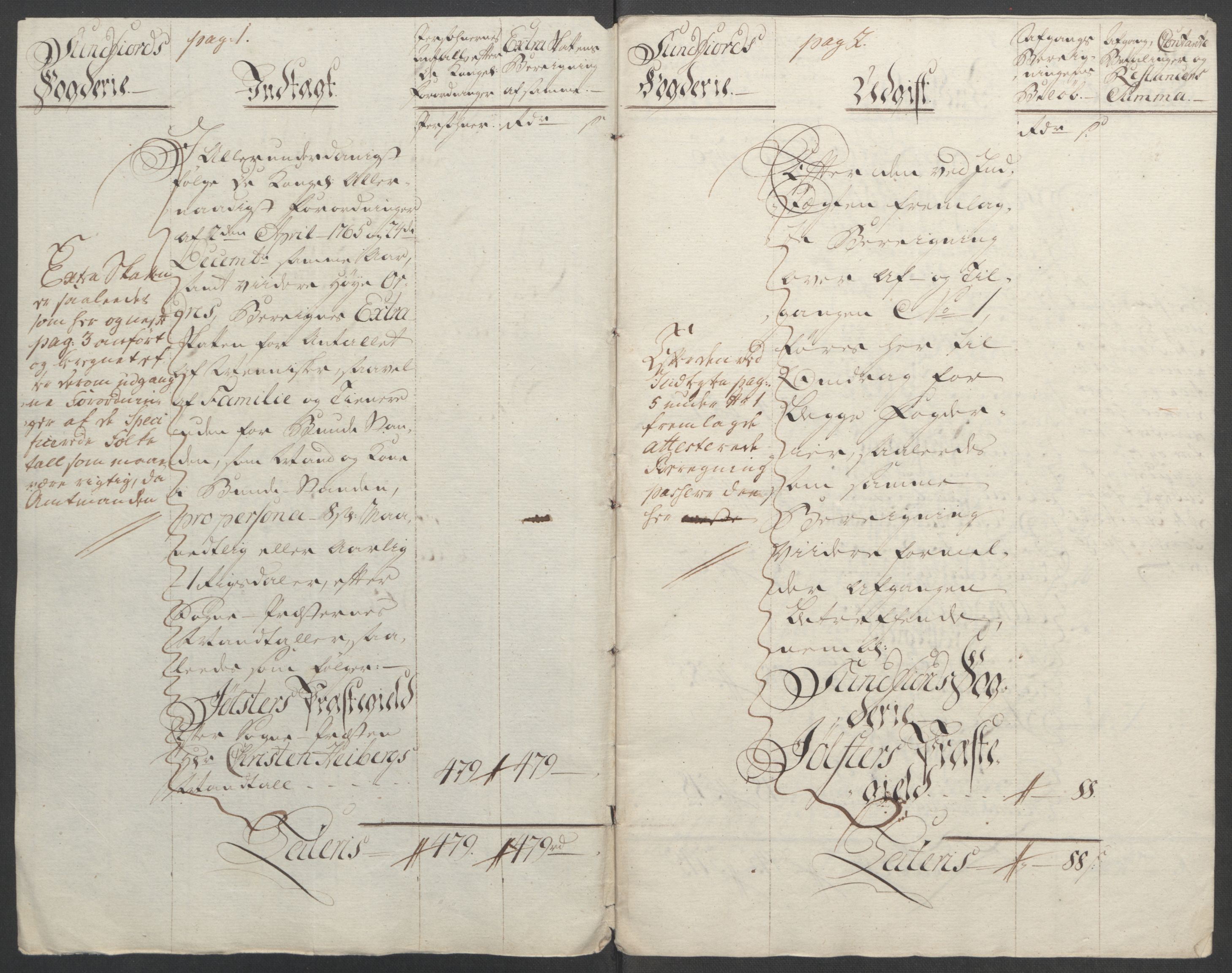 Rentekammeret inntil 1814, Reviderte regnskaper, Fogderegnskap, RA/EA-4092/R53/L3550: Ekstraskatten Sunn- og Nordfjord, 1762-1771, s. 292