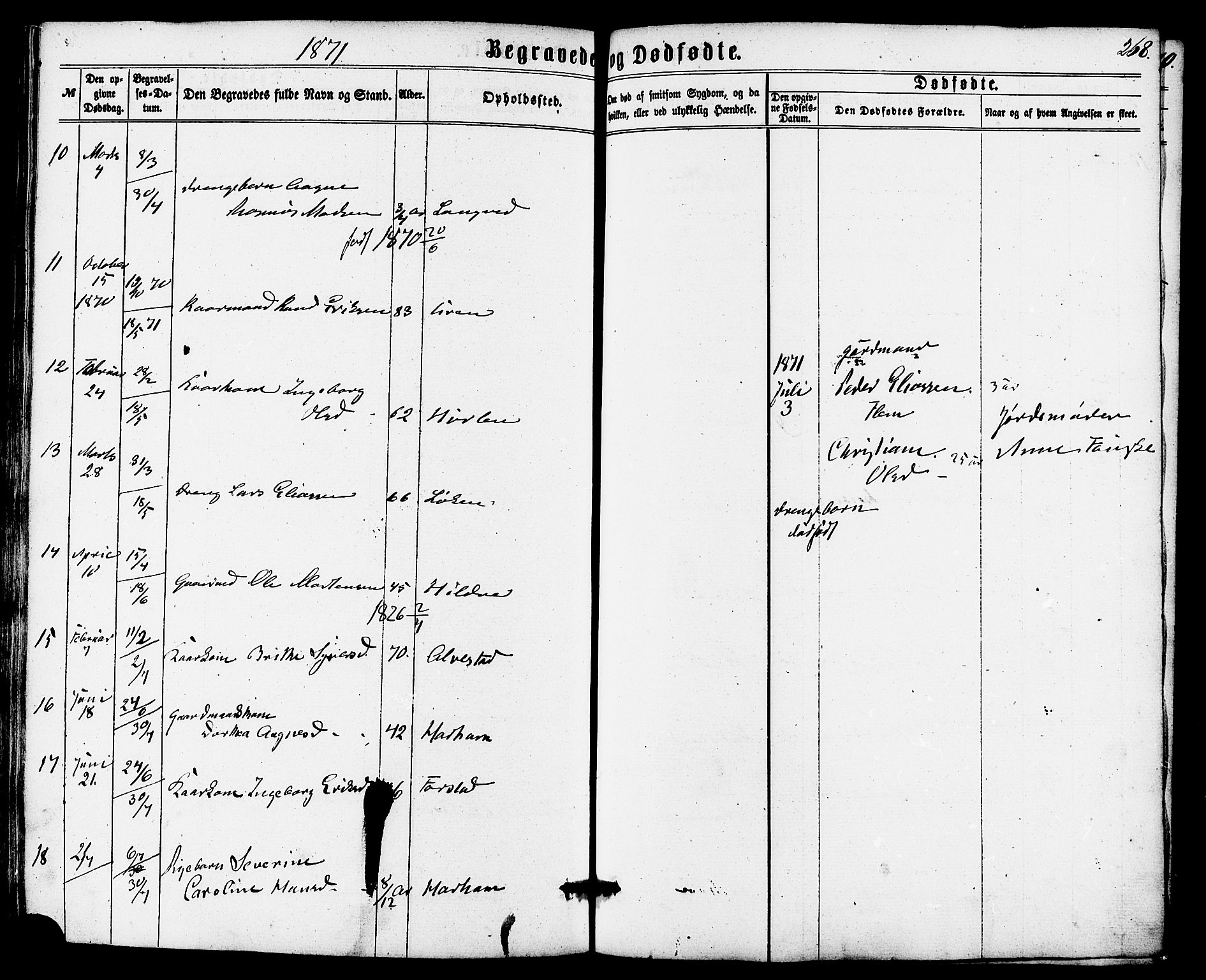 Ministerialprotokoller, klokkerbøker og fødselsregistre - Møre og Romsdal, AV/SAT-A-1454/536/L0498: Ministerialbok nr. 536A07, 1862-1875, s. 268