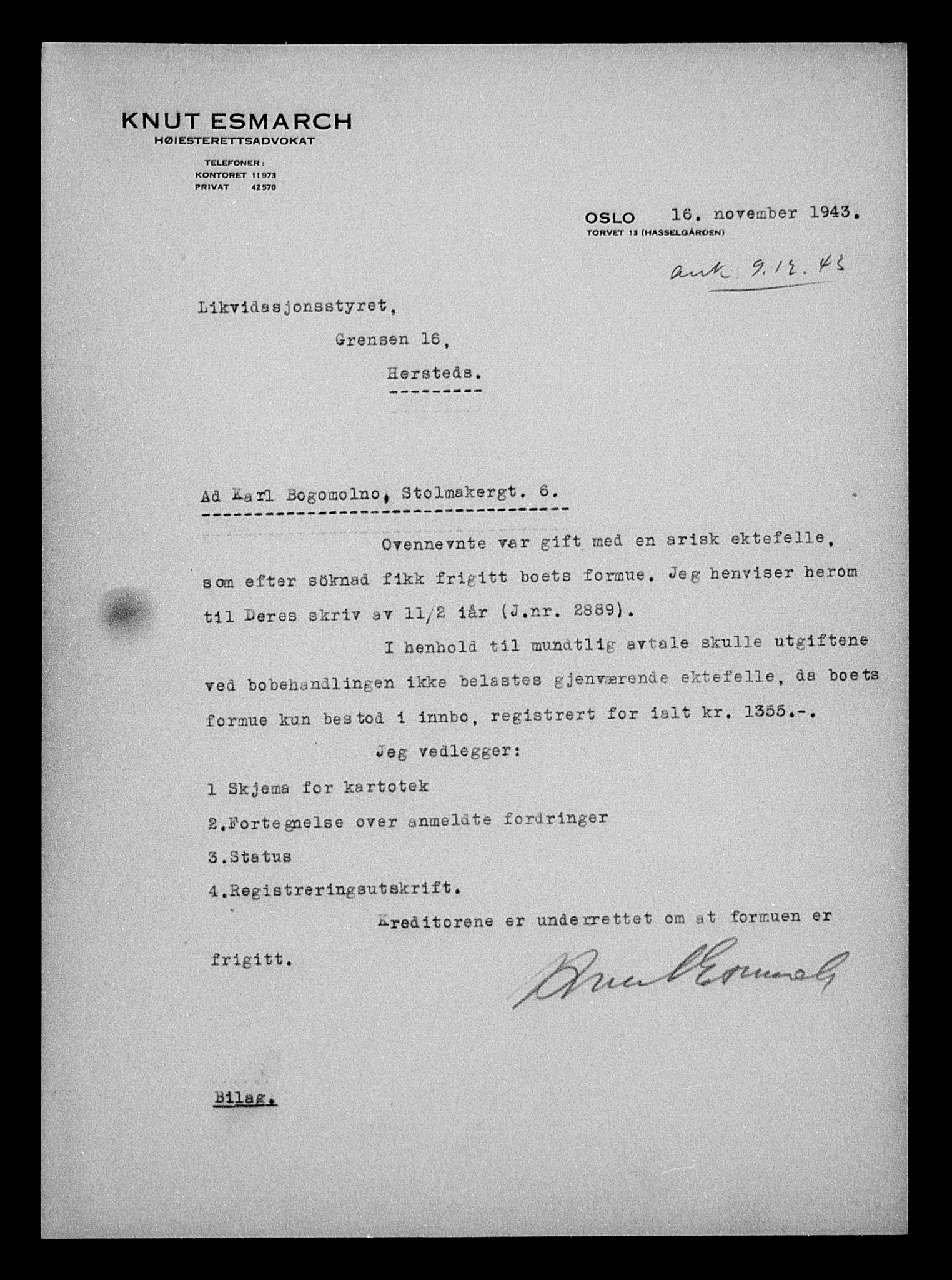 Justisdepartementet, Tilbakeføringskontoret for inndratte formuer, AV/RA-S-1564/H/Hc/Hcc/L0927: --, 1945-1947, s. 292