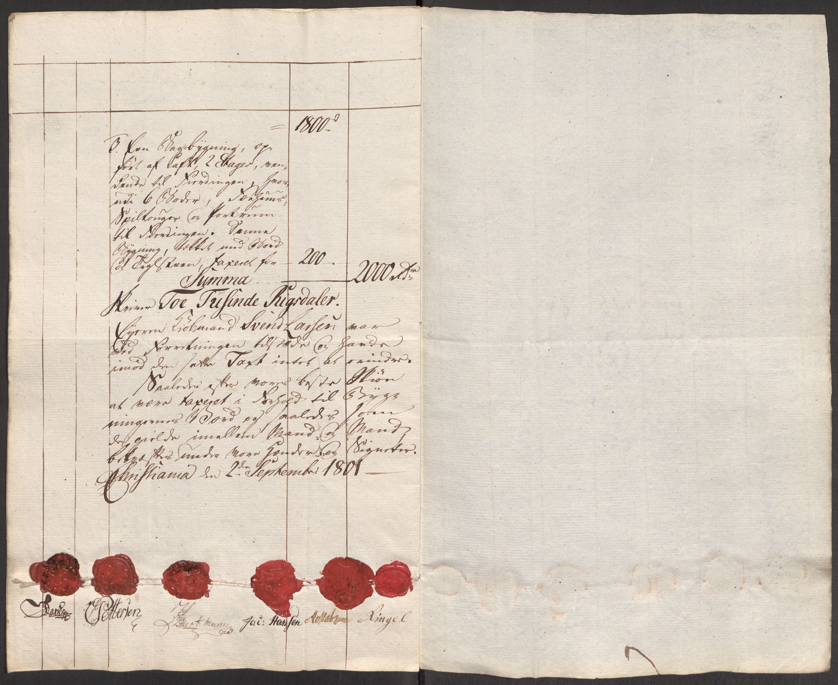 Kristiania magistrat, AV/SAO-A-10711/L/La/Lac/L0002: Branntakster, 1791-1803