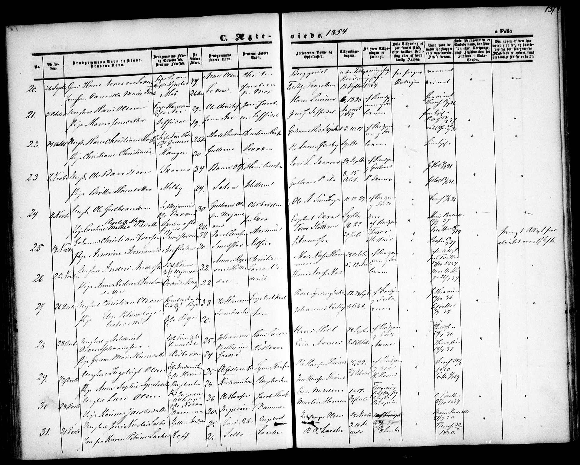 Fet prestekontor Kirkebøker, AV/SAO-A-10370a/F/Fa/L0010: Ministerialbok nr. I 10, 1847-1859, s. 137