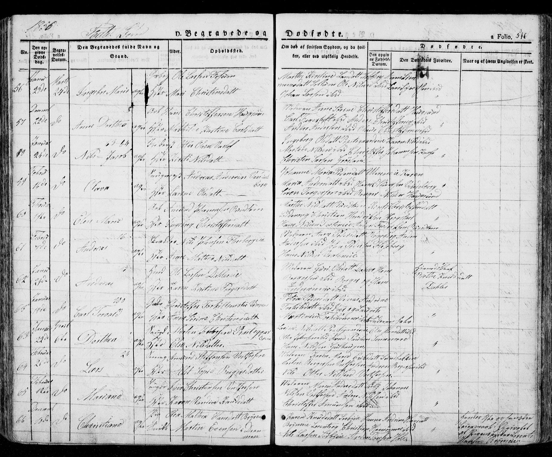 Eiker kirkebøker, AV/SAKO-A-4/G/Ga/L0002: Klokkerbok nr. I 2, 1832-1856, s. 546