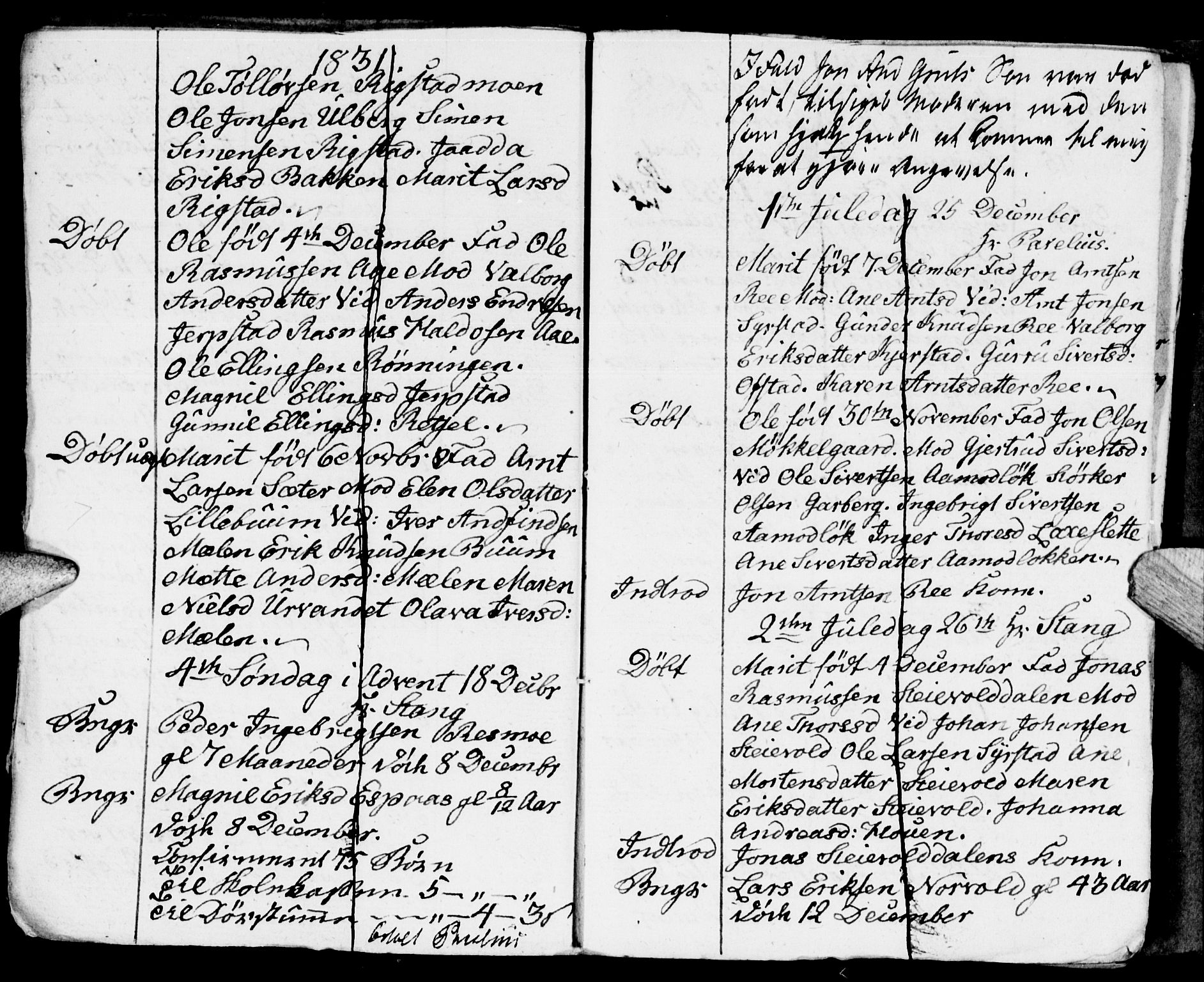 Meldal sokneprestkontor, AV/SAT-A-1123/1/I/I1/I1f/L0008: Kladd til kirkebok nr. 672I1F, 1827-1866