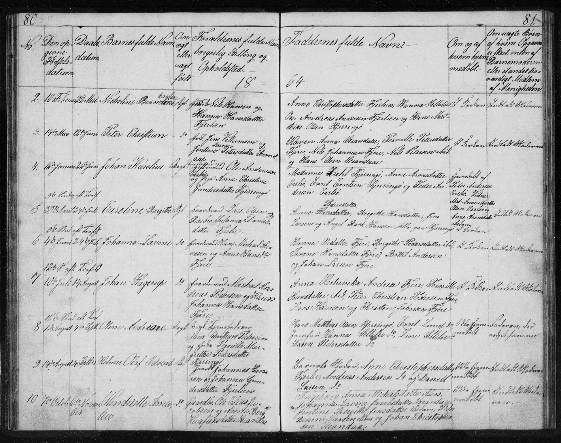 Ministerialprotokoller, klokkerbøker og fødselsregistre - Nordland, SAT/A-1459/803/L0074: Klokkerbok nr. 803C01, 1845-1866, s. 80-81