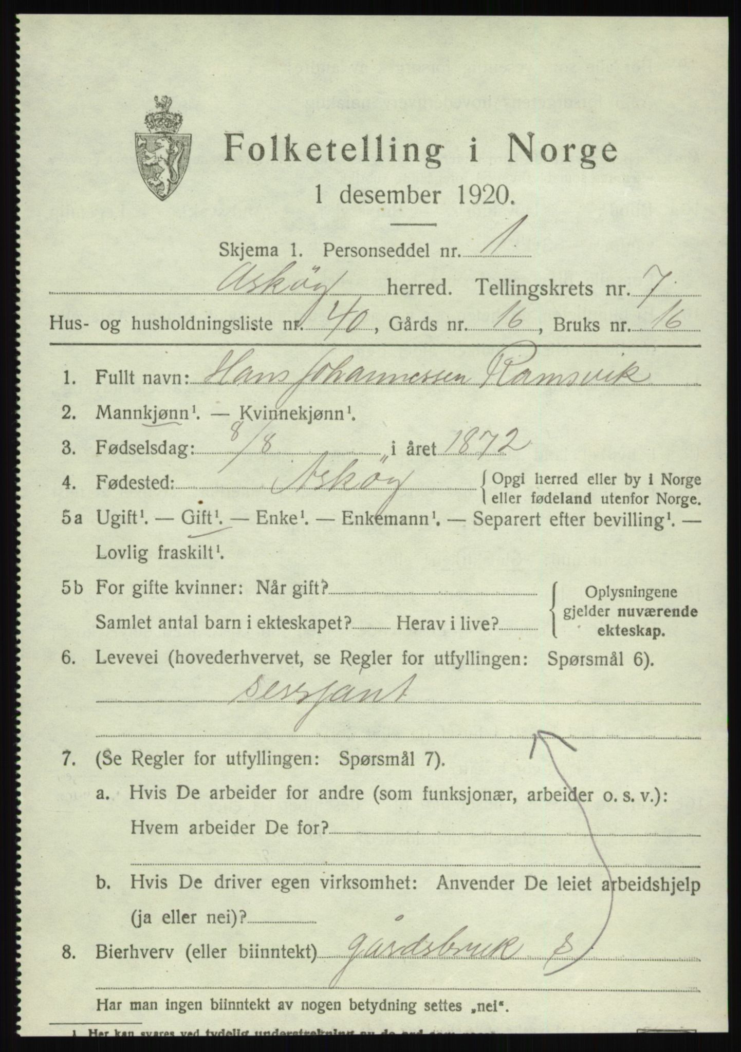 SAB, Folketelling 1920 for 1247 Askøy herred, 1920, s. 11324