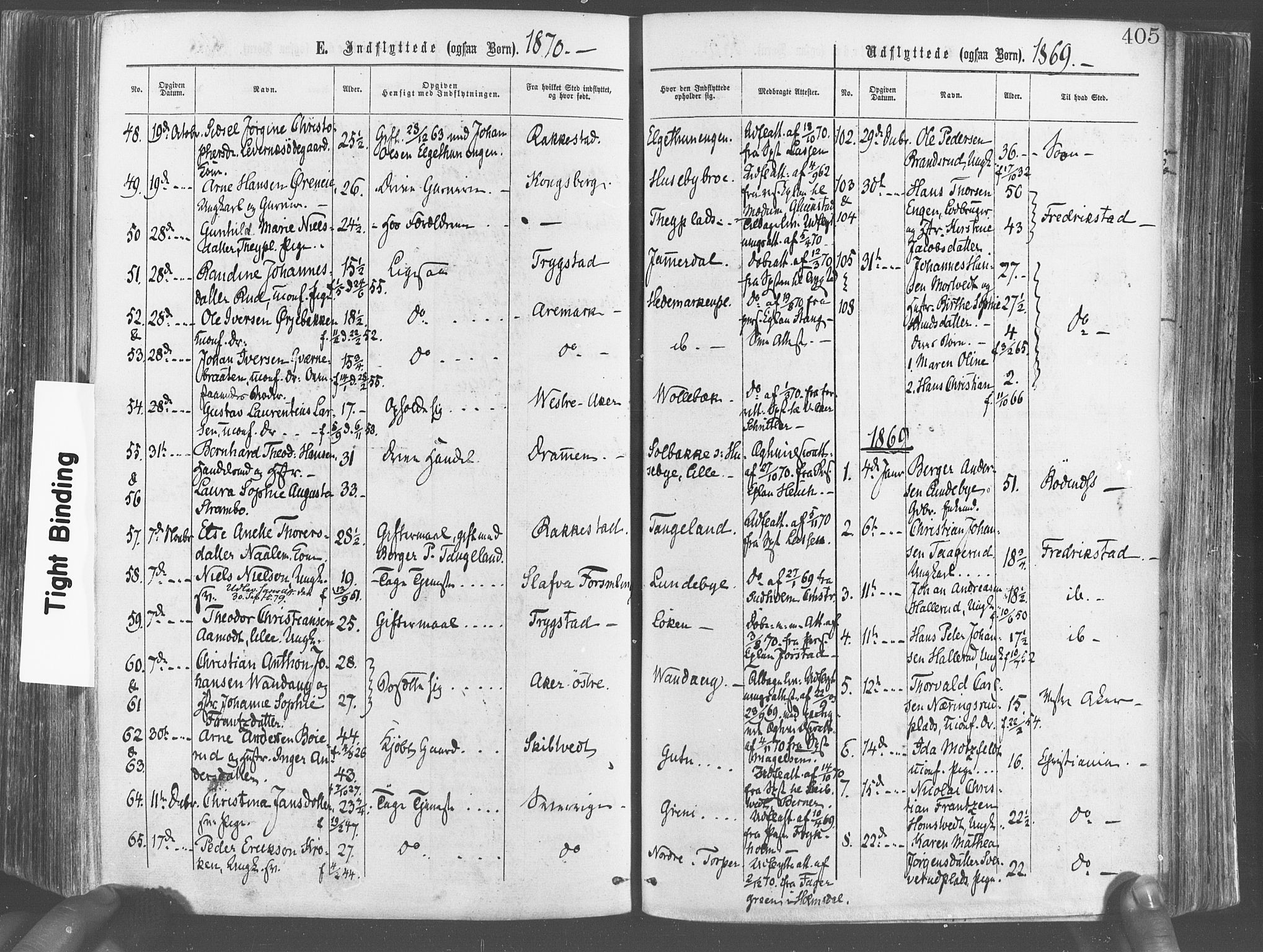 Eidsberg prestekontor Kirkebøker, AV/SAO-A-10905/F/Fa/L0011: Ministerialbok nr. I 11, 1867-1878, s. 405