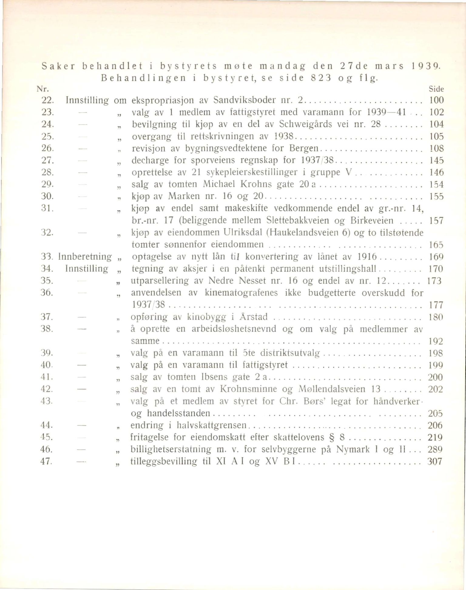 Bergen kommune. Formannskapet, BBA/A-0003/Ad/L0138: Bergens Kommuneforhandlinger, bind I