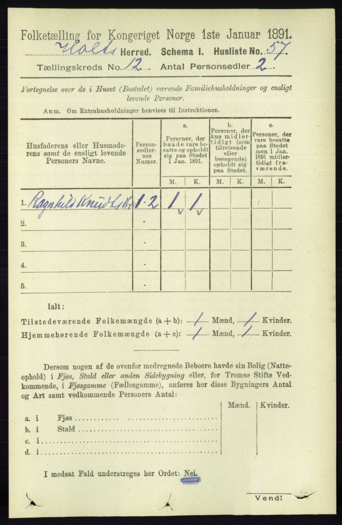 RA, Folketelling 1891 for 0914 Holt herred, 1891, s. 5017