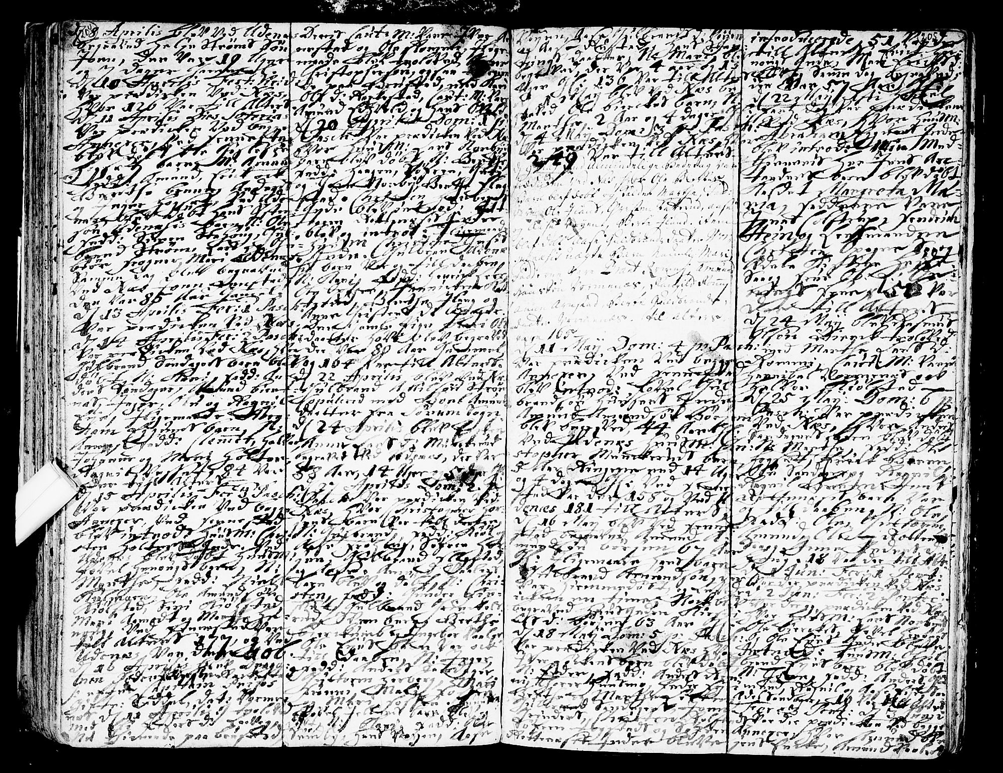 Nes prestekontor Kirkebøker, AV/SAO-A-10410/F/Fa/L0002: Ministerialbok nr. I 2, 1717-1734, s. 204-205