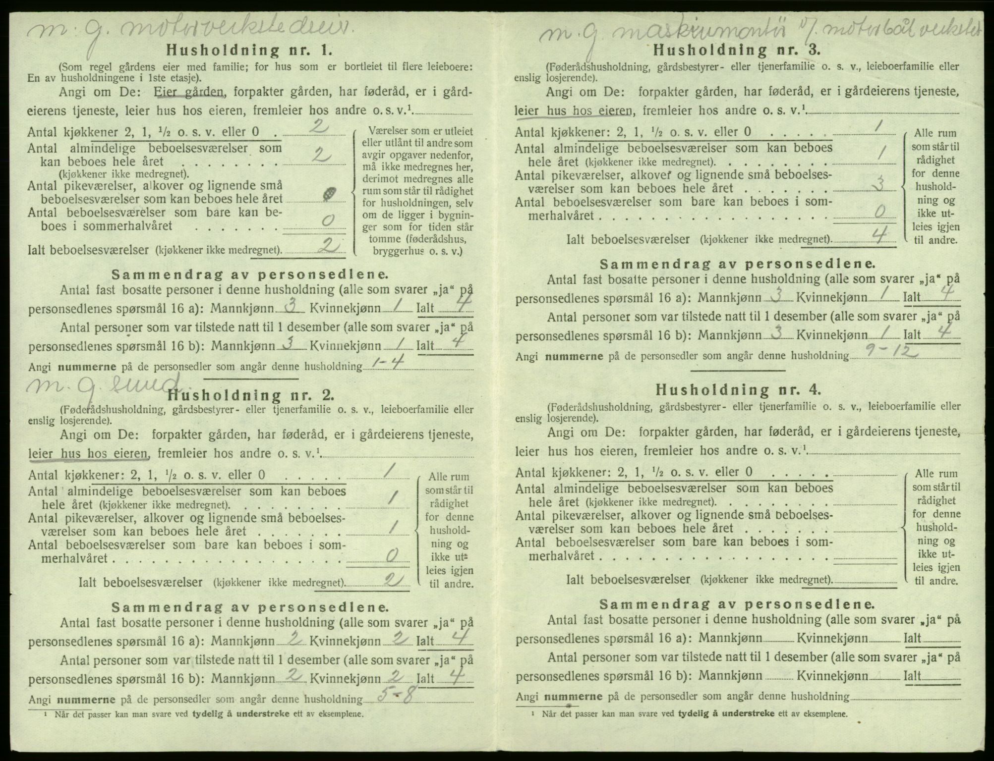 SAB, Folketelling 1920 for 1245 Sund herred, 1920, s. 170