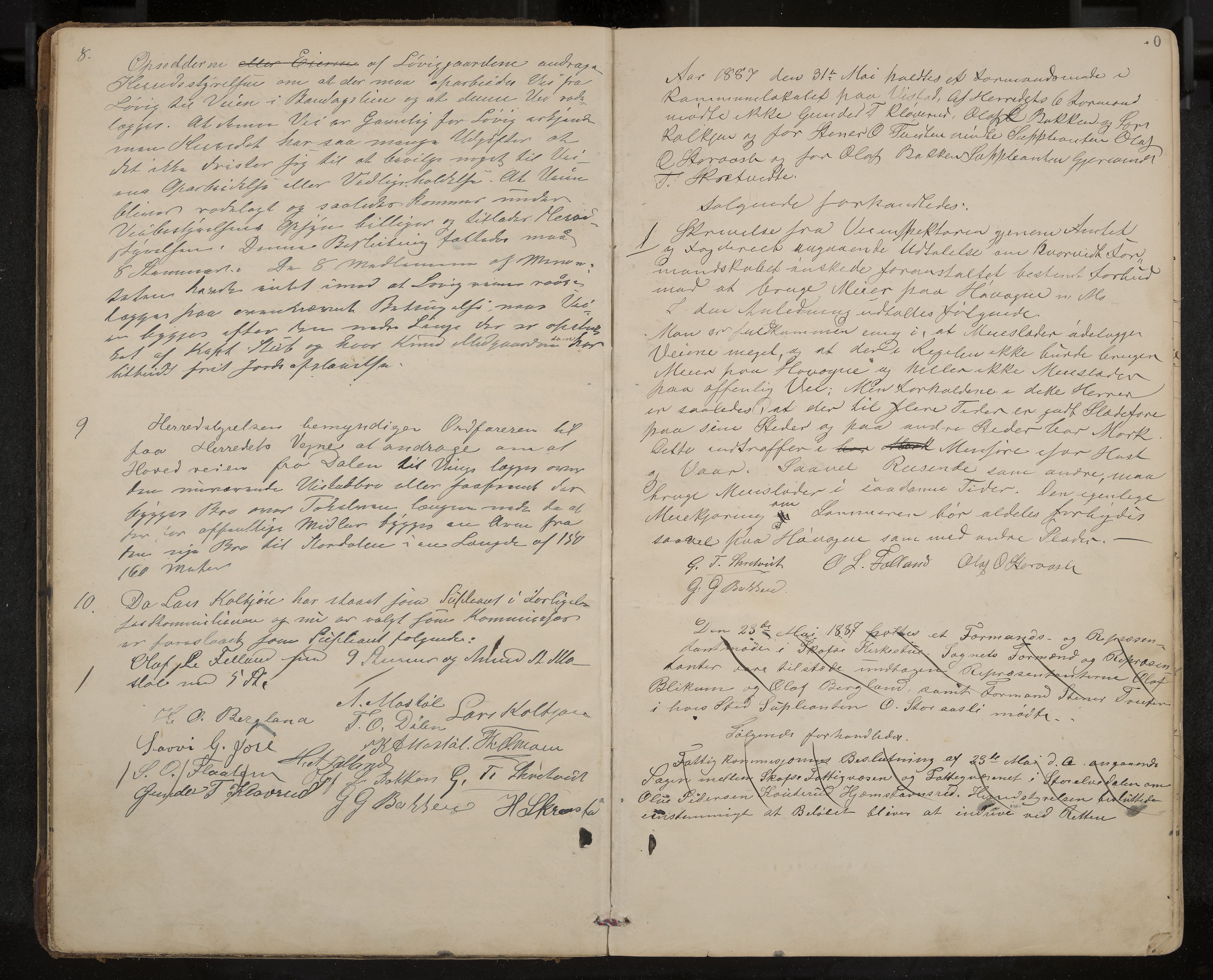 Mo formannskap og sentraladministrasjon, IKAK/0832021/A/L0003: Møtebok, 1886-1903, s. 10