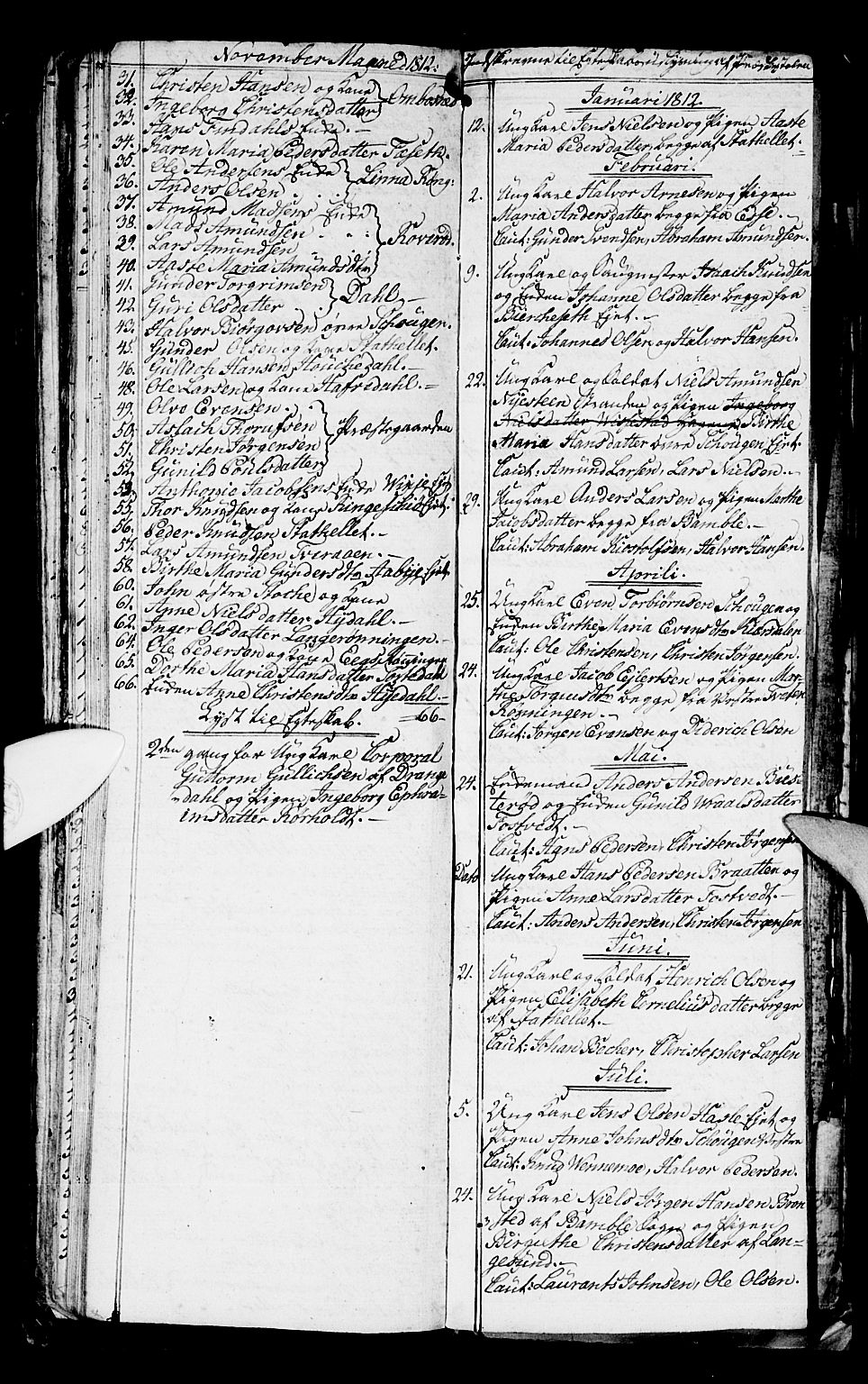 Bamble kirkebøker, AV/SAKO-A-253/G/Ga/L0004: Klokkerbok nr. I 4, 1808-1814