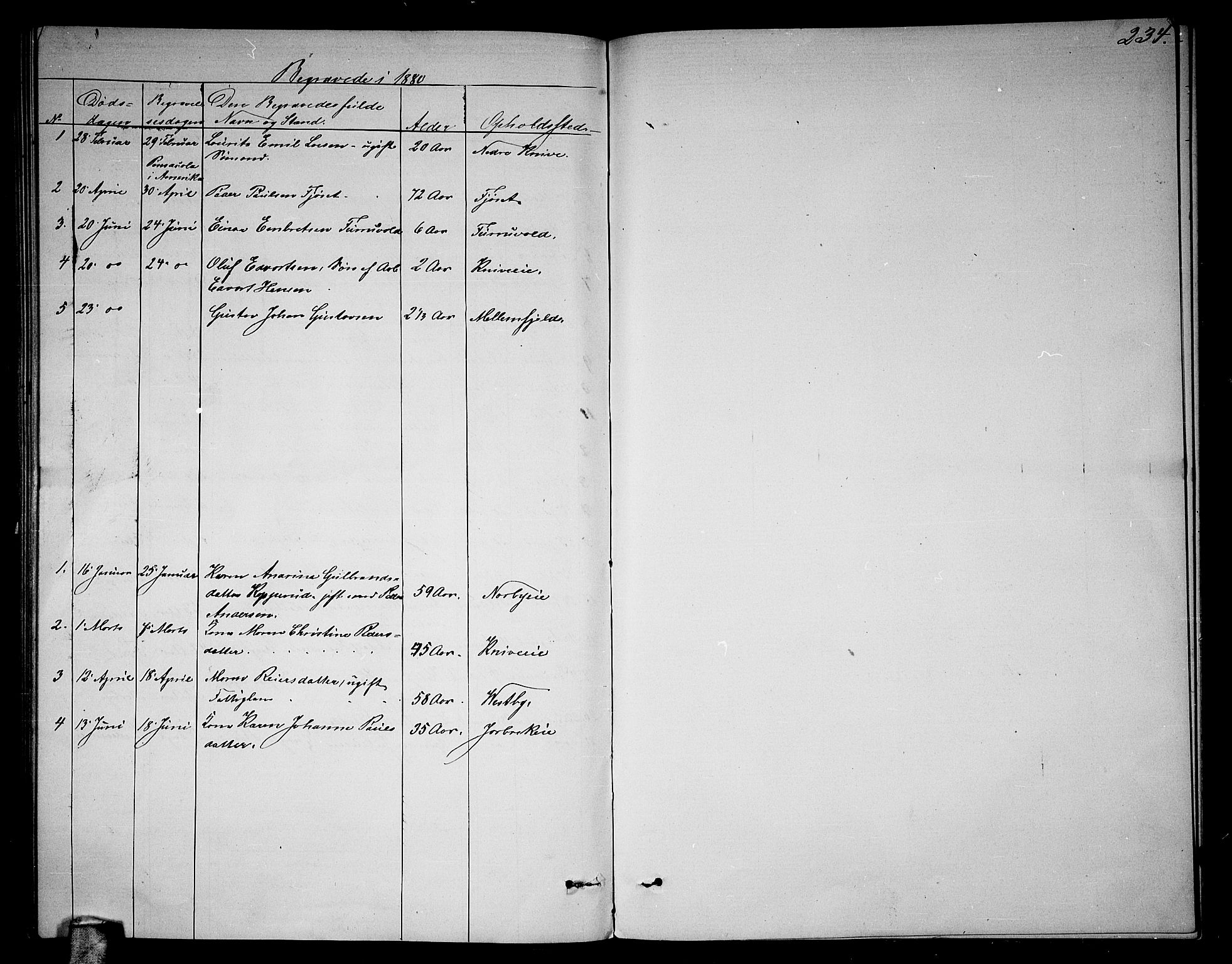 Skoger kirkebøker, SAKO/A-59/G/Ga/L0002: Klokkerbok nr. I 2, 1860-1880, s. 234
