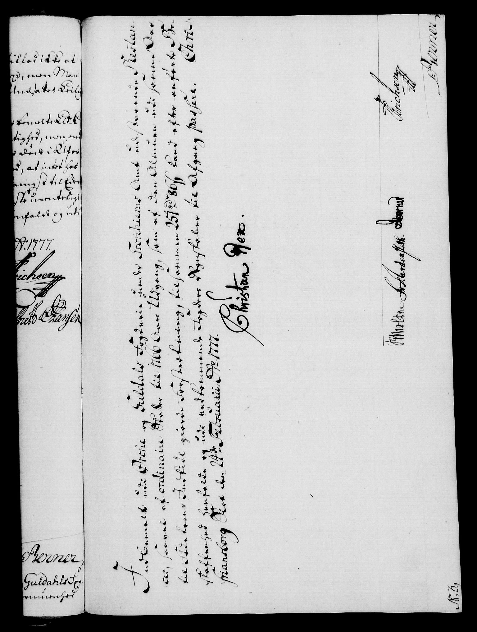 Rentekammeret, Kammerkanselliet, RA/EA-3111/G/Gf/Gfa/L0059: Norsk relasjons- og resolusjonsprotokoll (merket RK 52.59), 1777, s. 70
