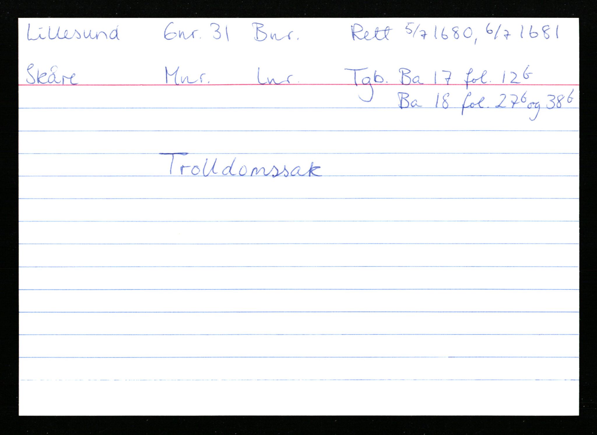 Statsarkivet i Stavanger, AV/SAST-A-101971/03/Y/Ym/L0035: Åstedskort sortert etter gårdsnavn: Leiranger - Lindanger, 1600-1950, s. 569